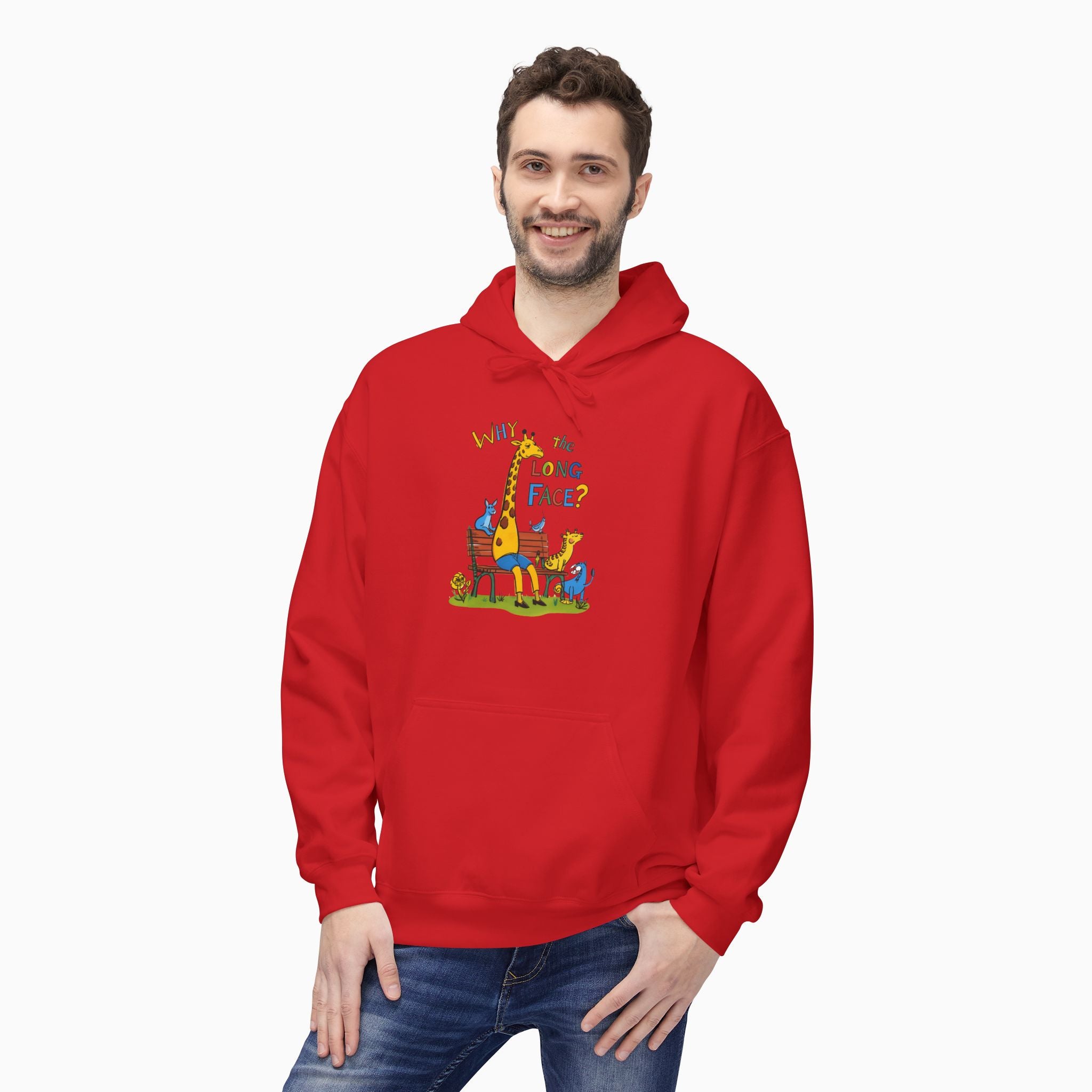 Funny Giraffe Why the Long Face Unisex Hoodie