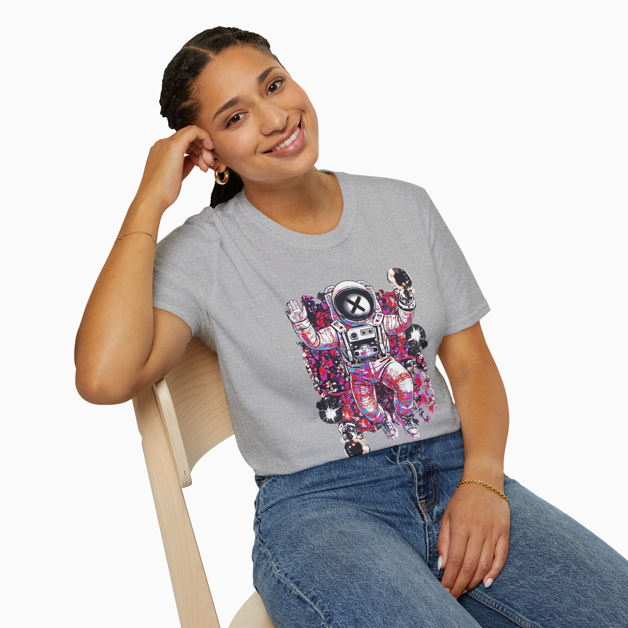 Astronaut Floating in Space Unisex T-Shirt