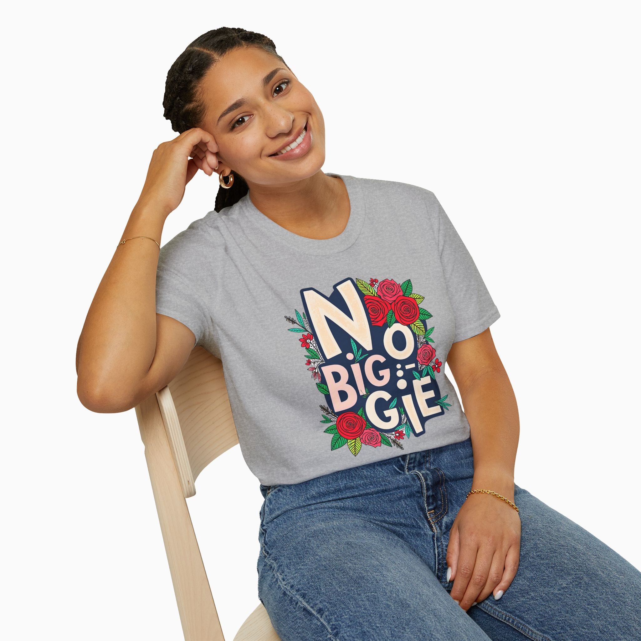 No Biggie With Floral Art Unisex T-Shirt
