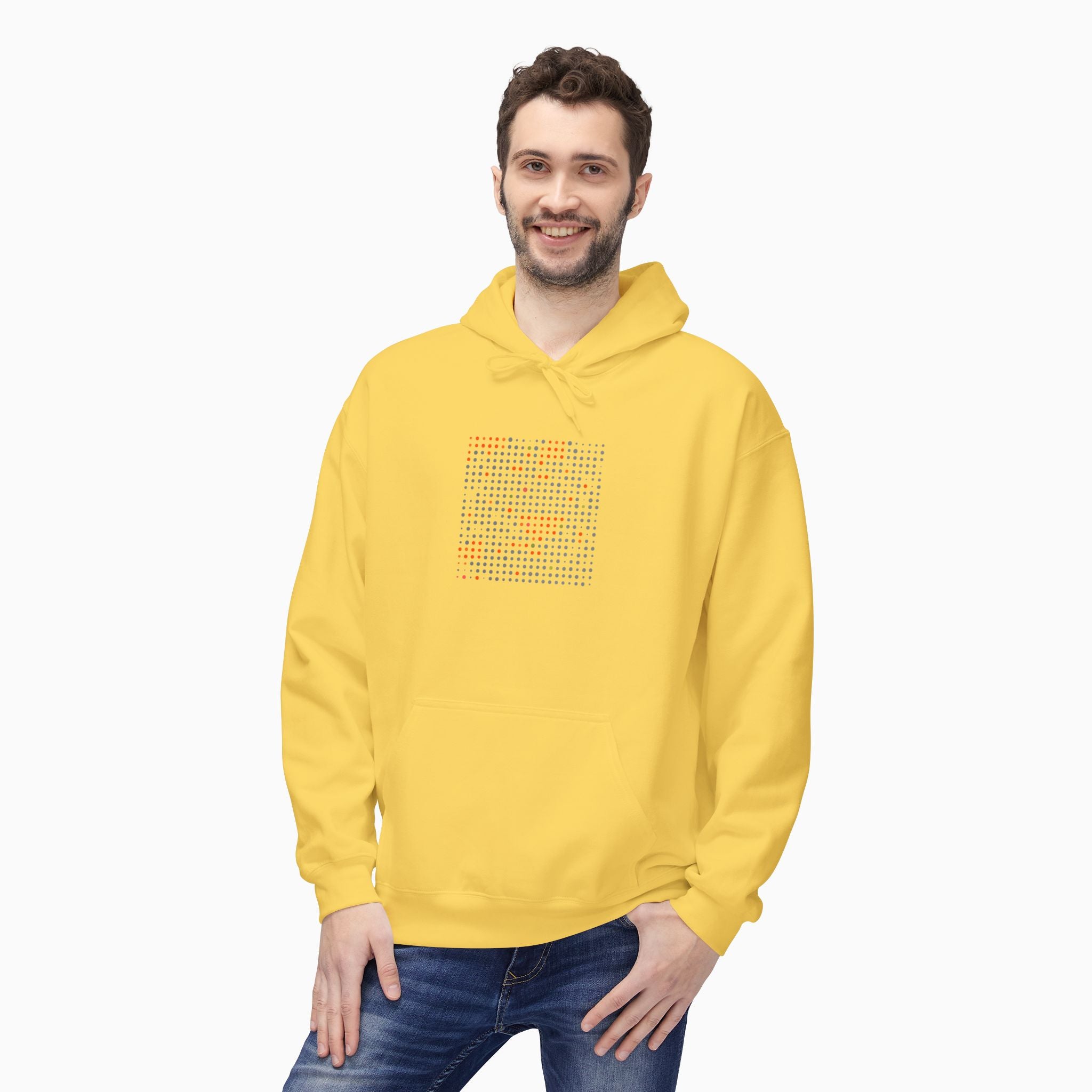 Grey & Red Qr Code Unisex Hoodie