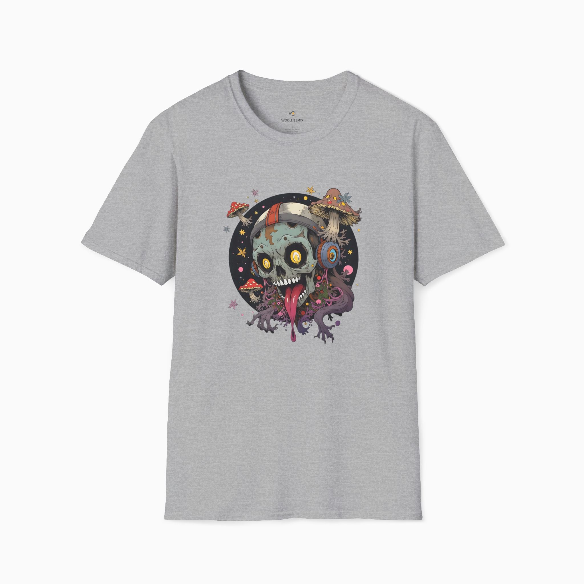 Psychedelic Mushroom Skull Unisex T-Shirt