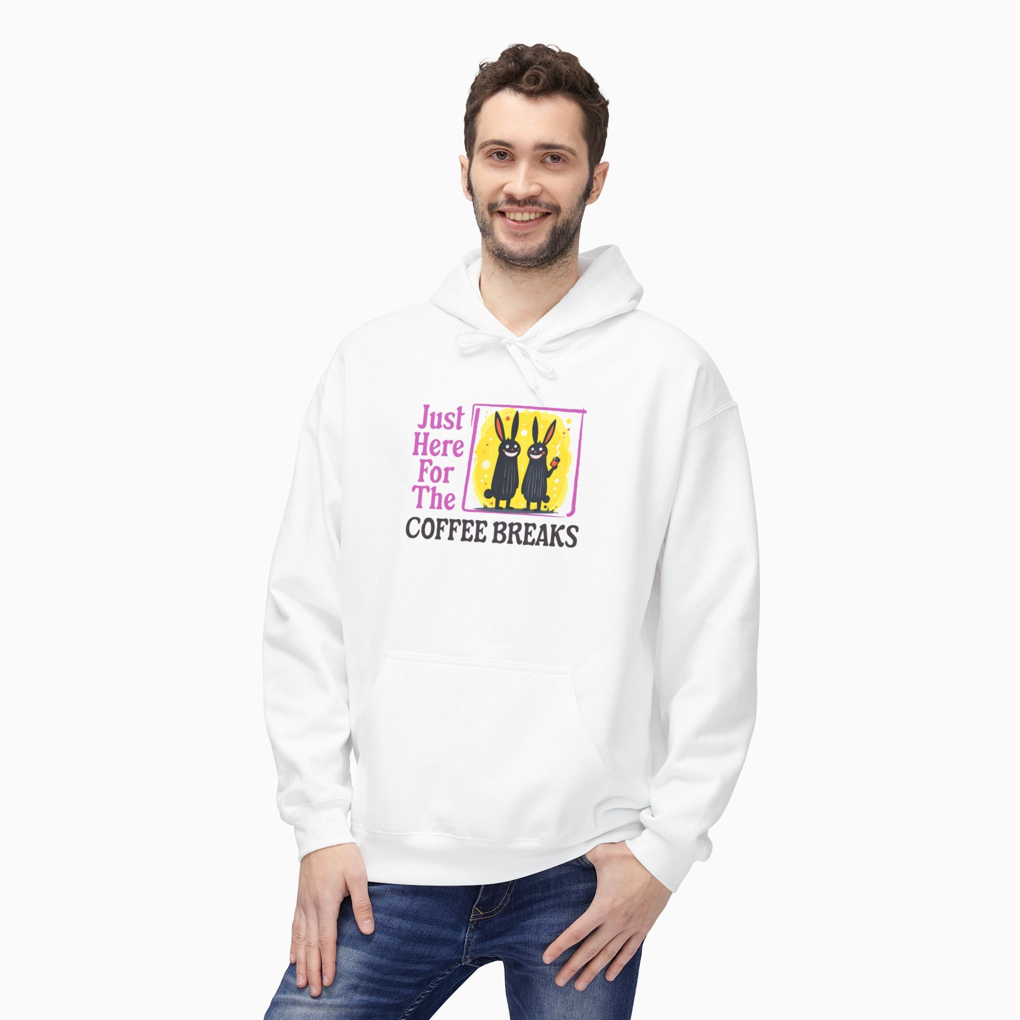 Just Here For The Coffee Breaks Unisex Hoodie