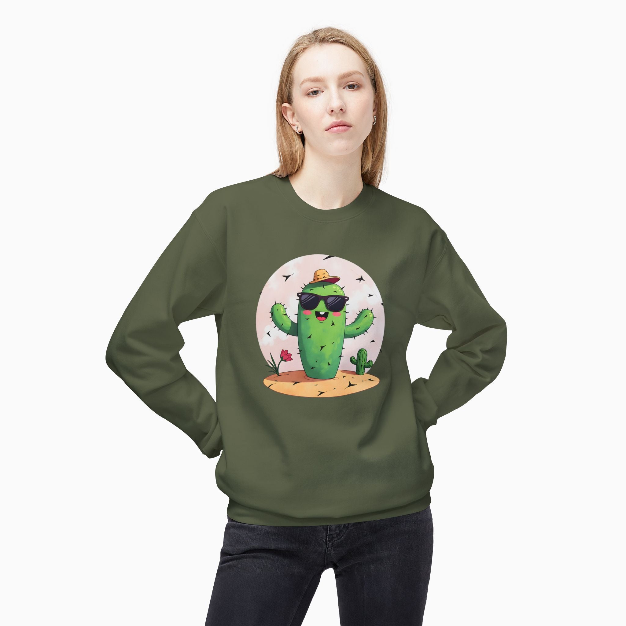 Wild Cute Cartoon Cactus Unisex Sweatshirt