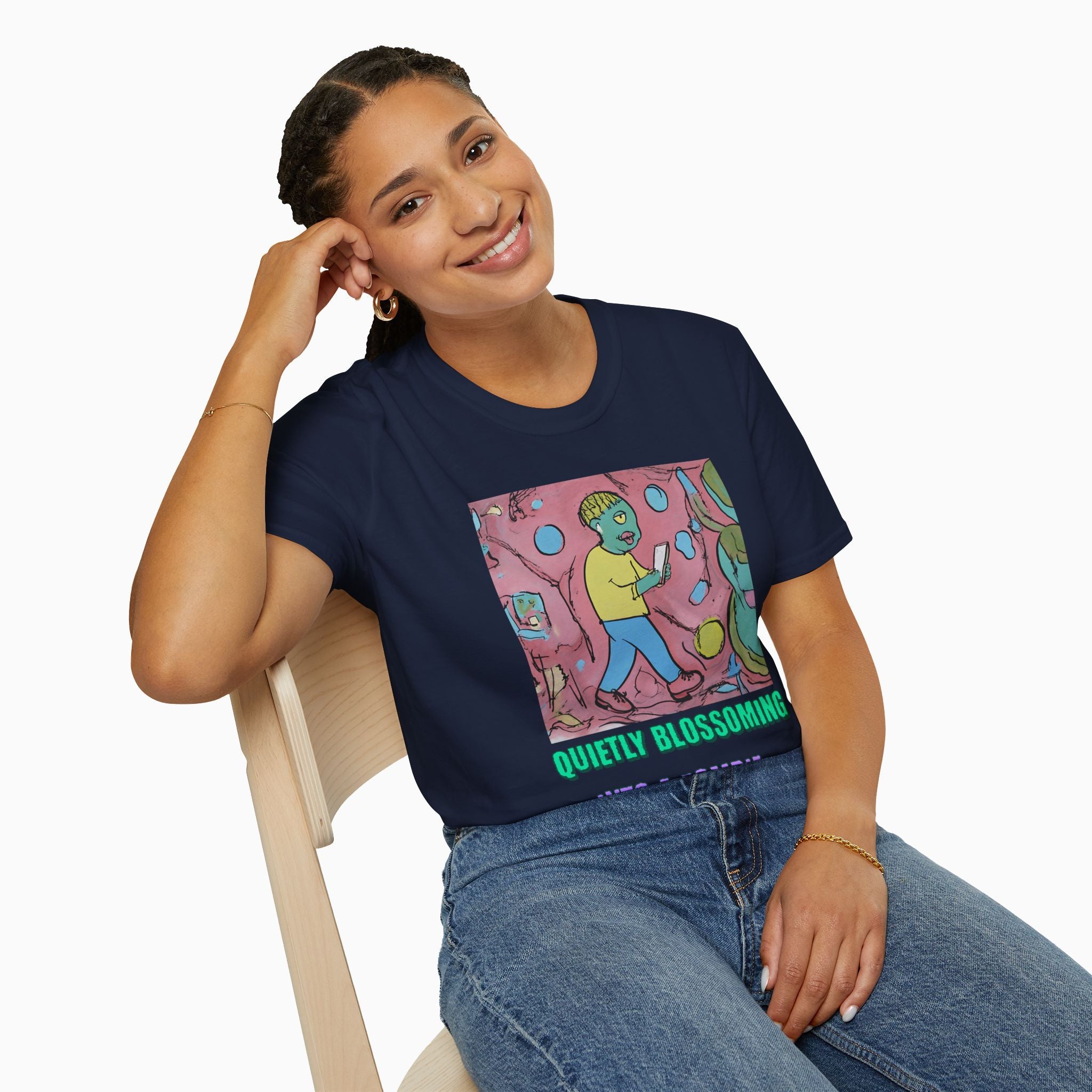 Quietly Blossoming into a Zombie Unisex T-Shirt