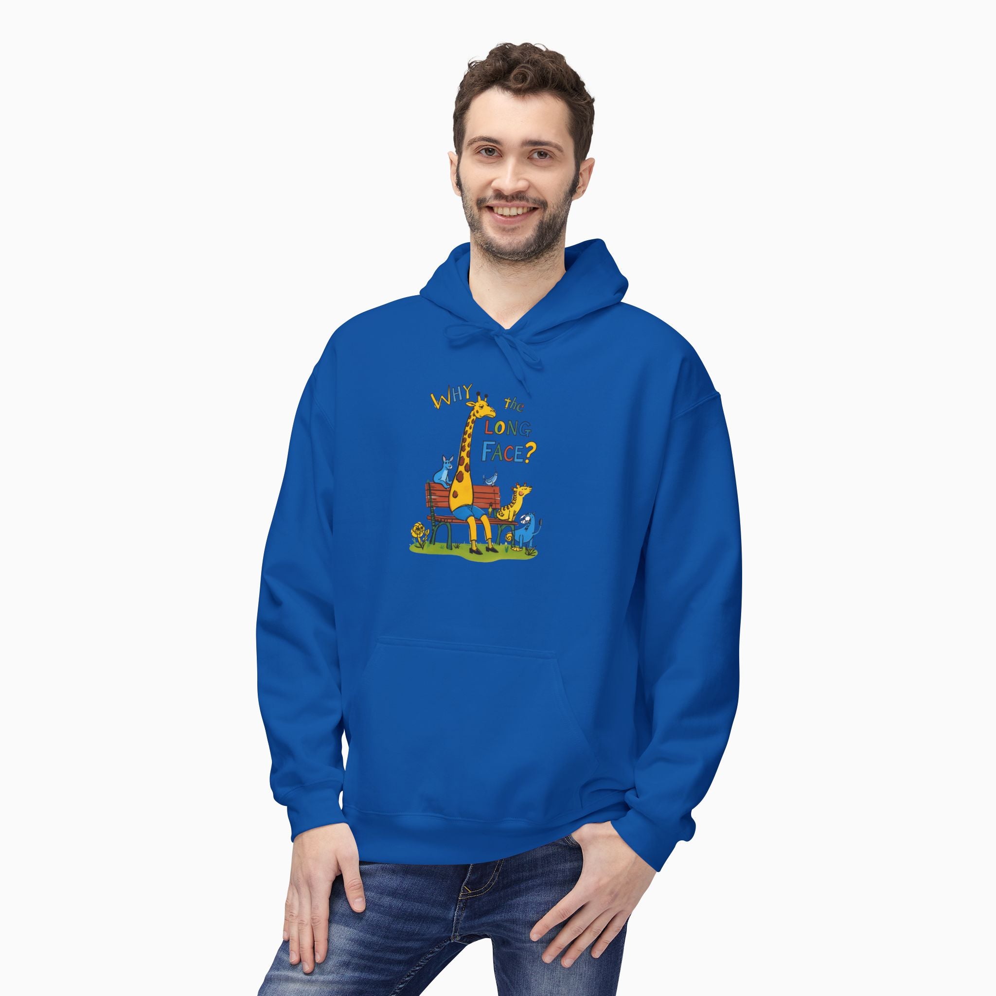 Funny Giraffe Why the Long Face Unisex Hoodie