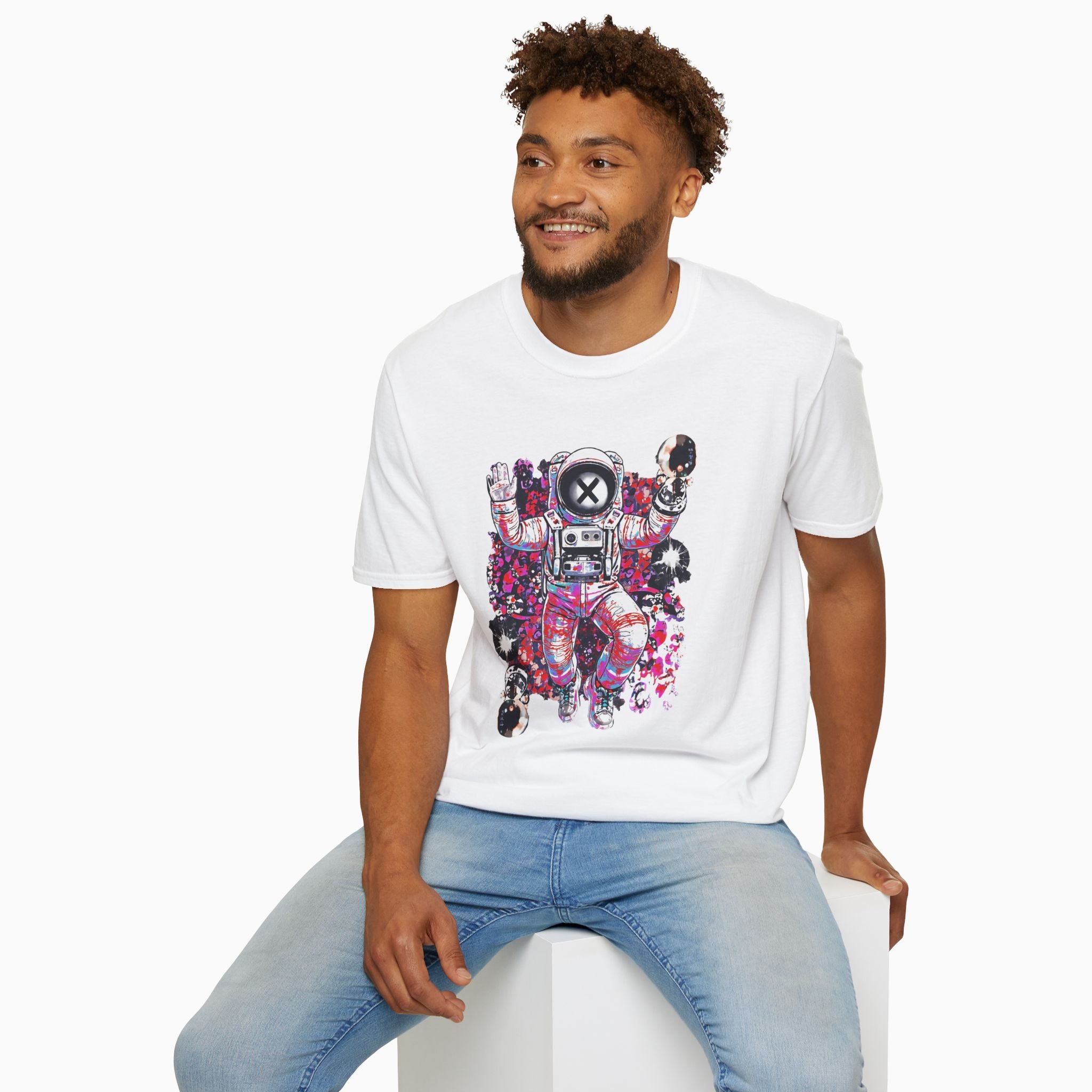 Astronaut Floating in Space Unisex T-Shirt