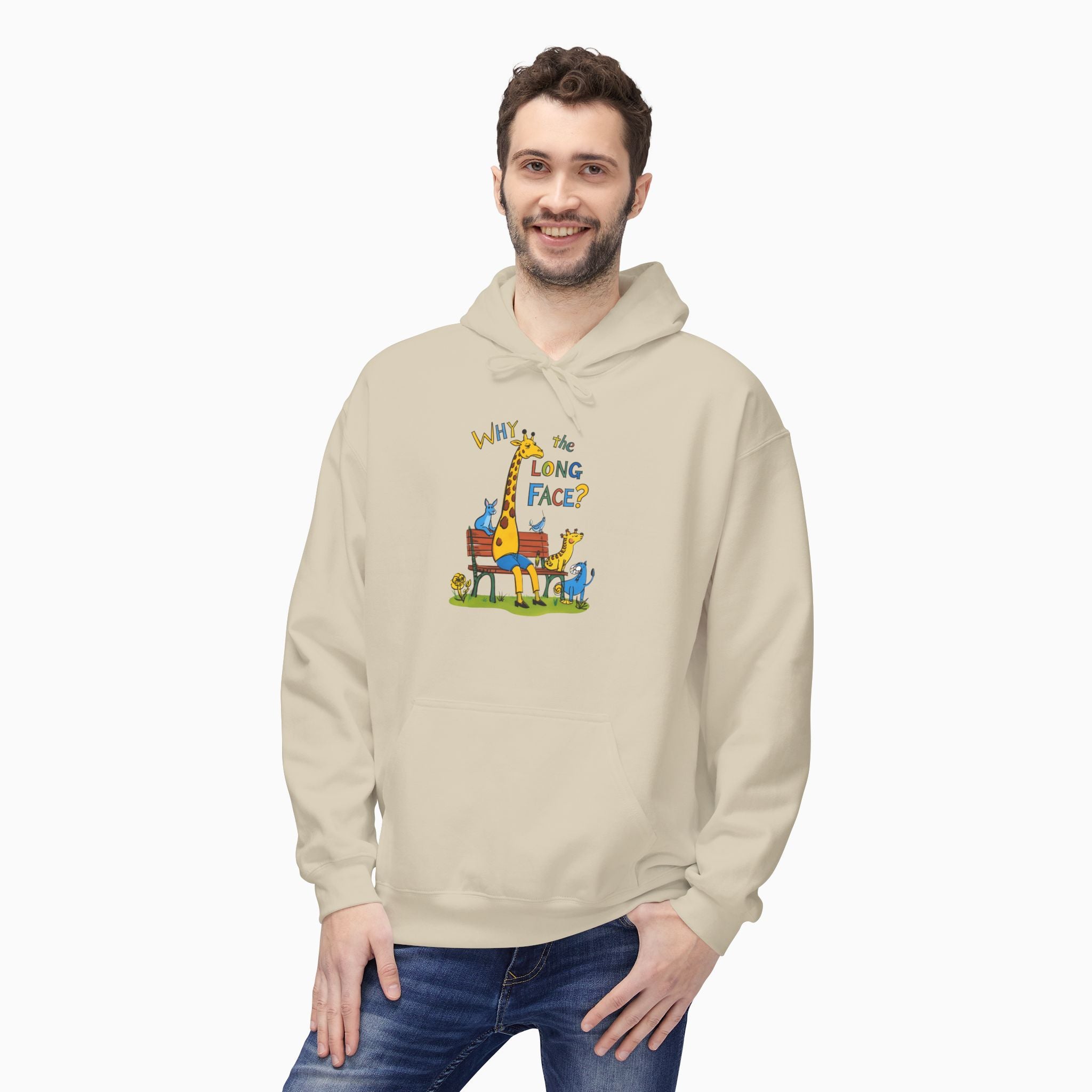 Funny Giraffe Why the Long Face Unisex Hoodie