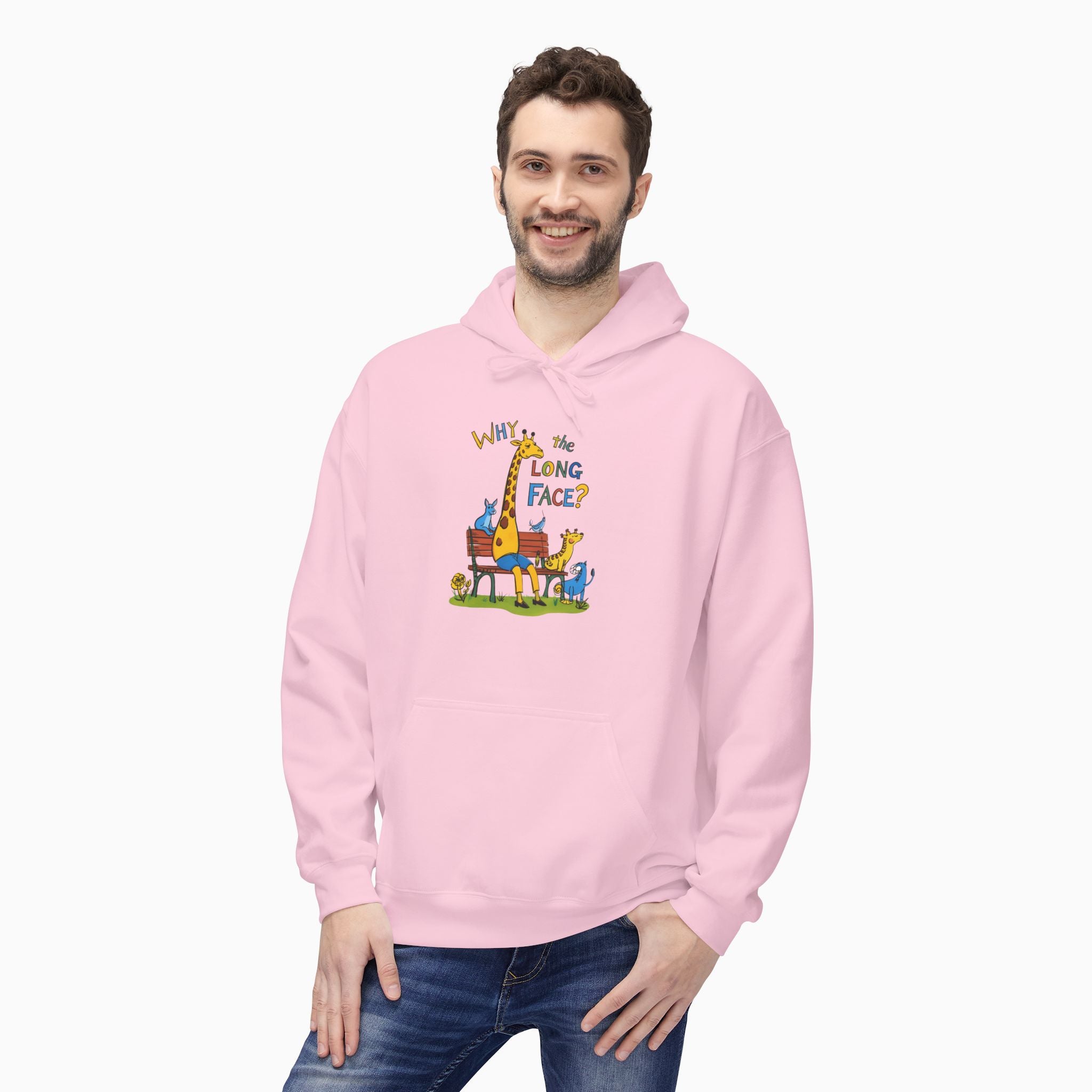 Funny Giraffe Why the Long Face Unisex Hoodie