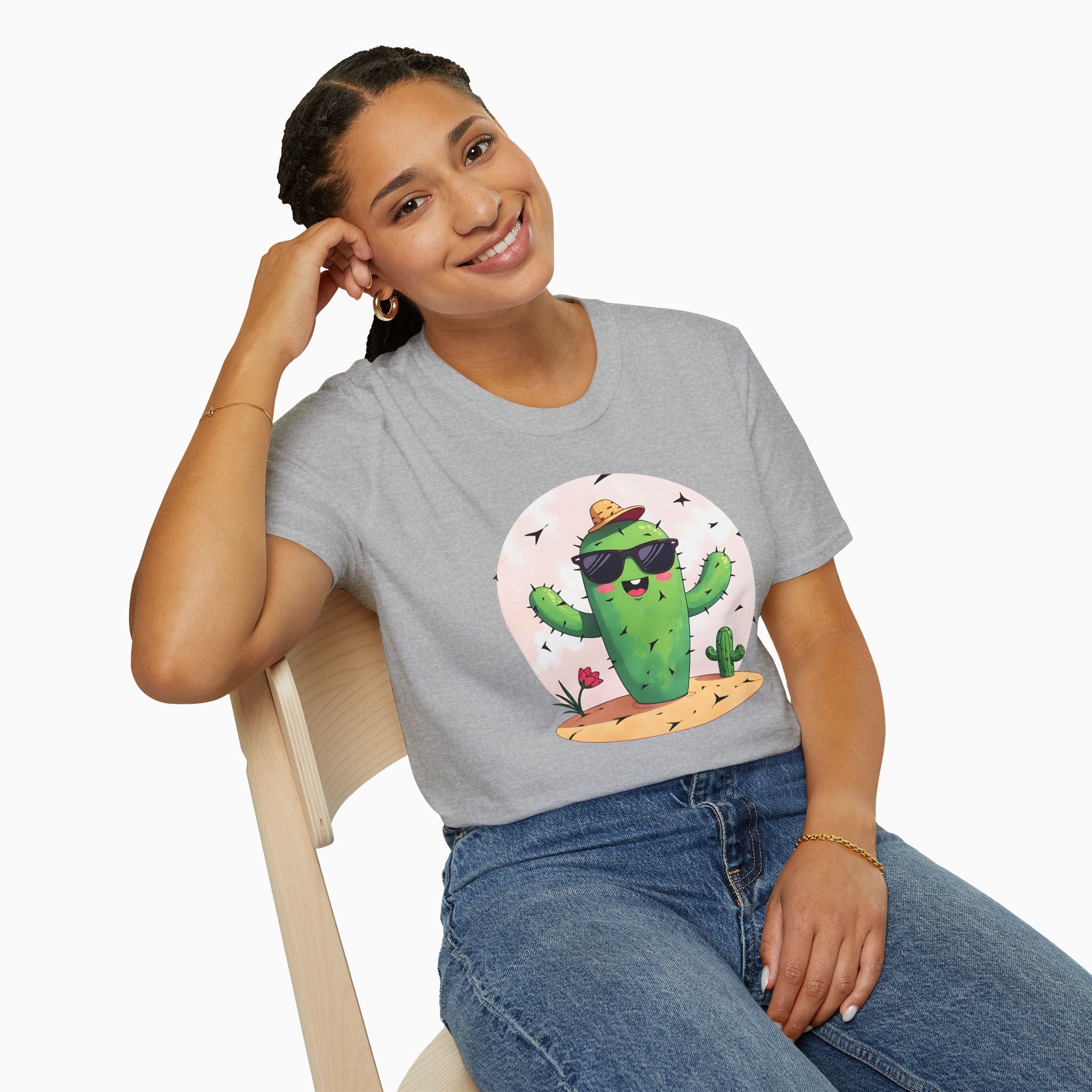 Wild Cute Cartoon Cactus Unisex T-Shirt
