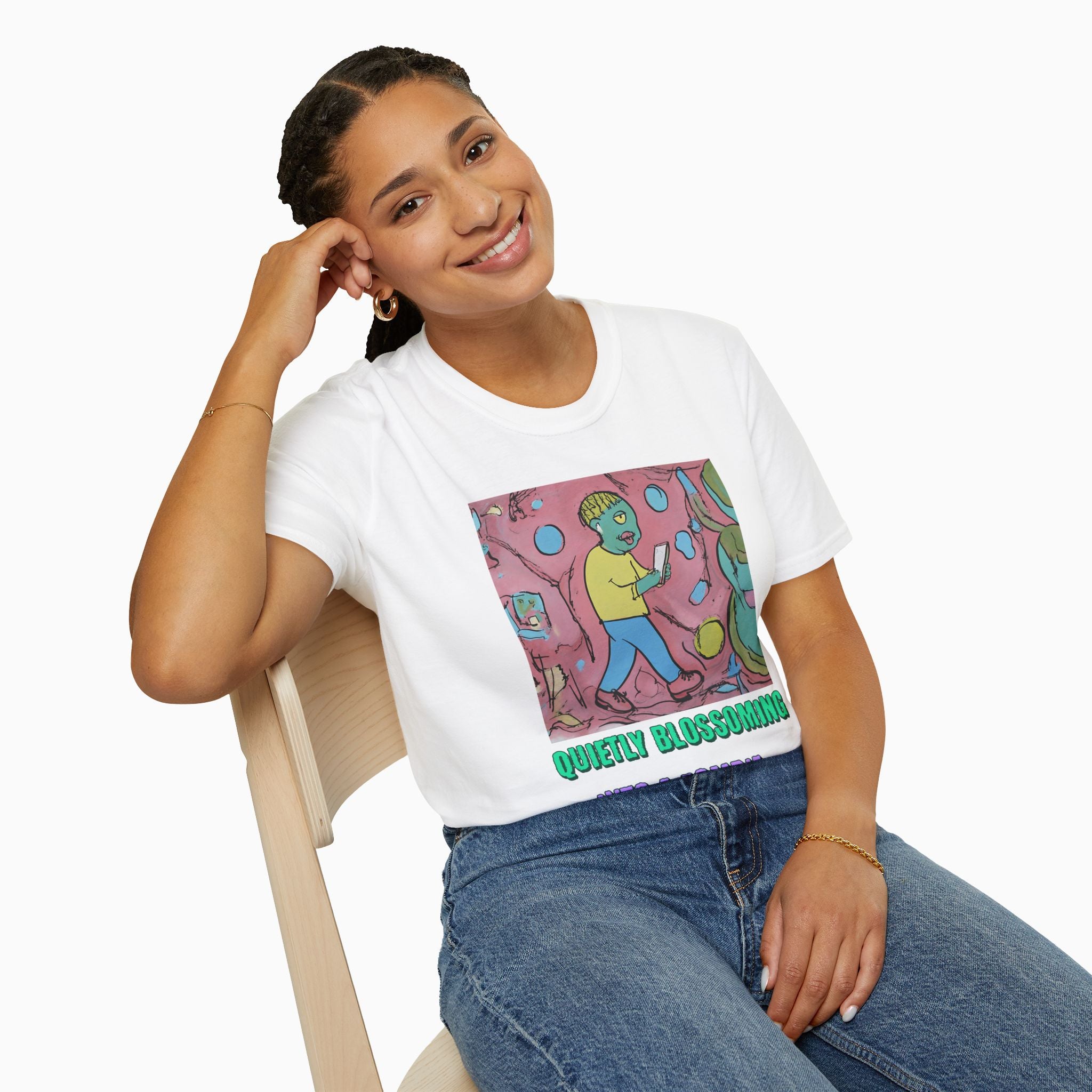 Quietly Blossoming into a Zombie Unisex T-Shirt