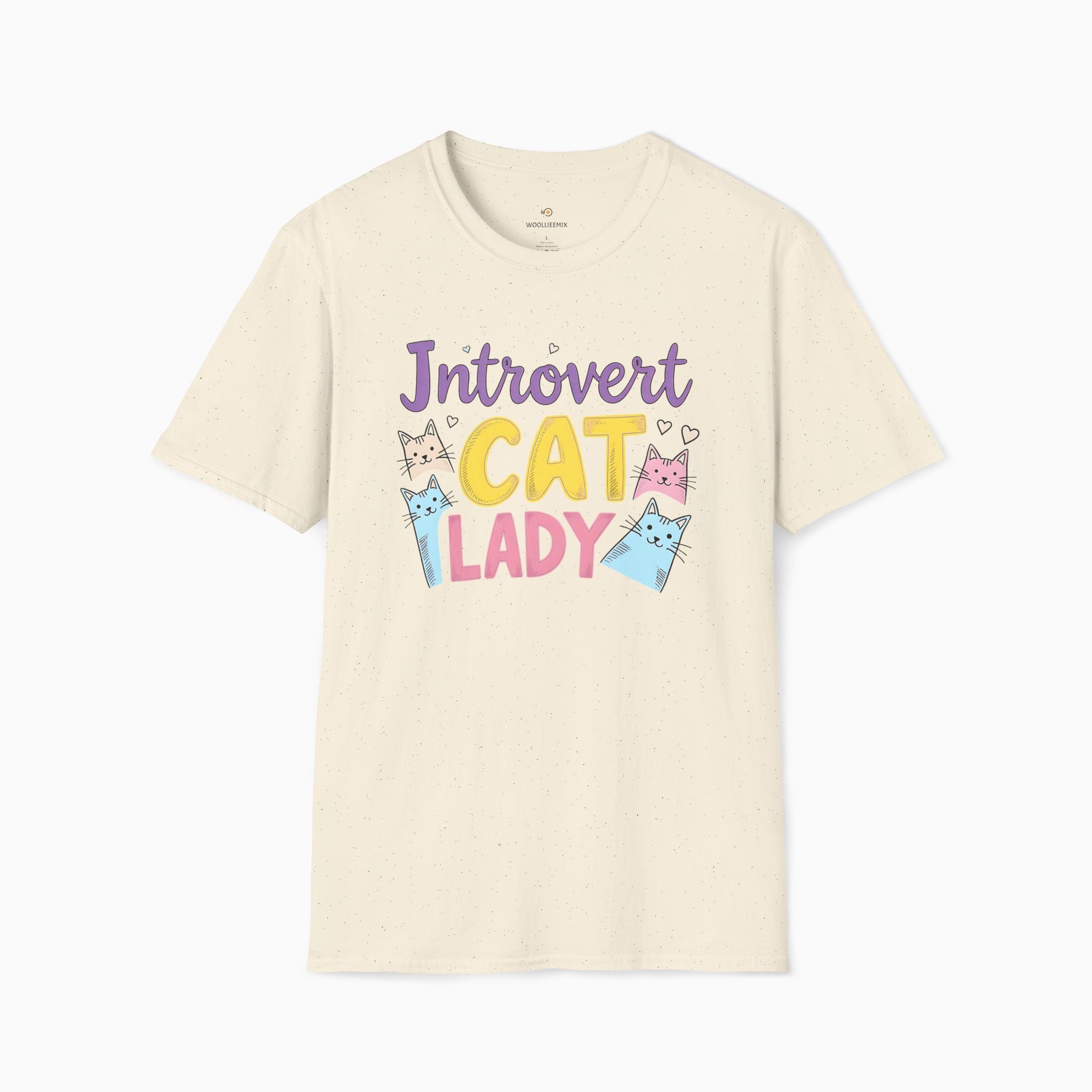 Introvert Childless Cat Lady Unisex T-Shirt Gift | Woollieemix