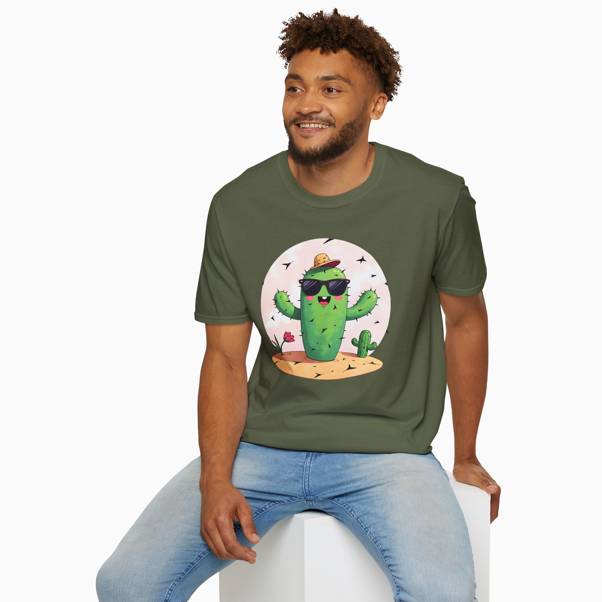 Wild Cute Cartoon Cactus Unisex T-Shirt