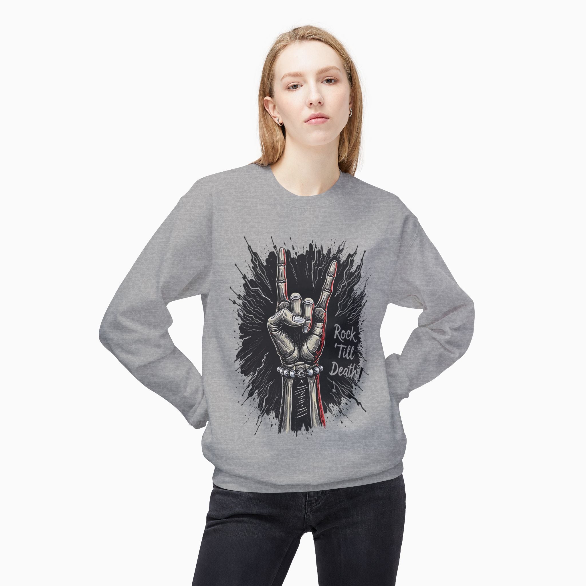 Rock and Roll Till Death Sweatshirt | Exclusive Woollieemix Design