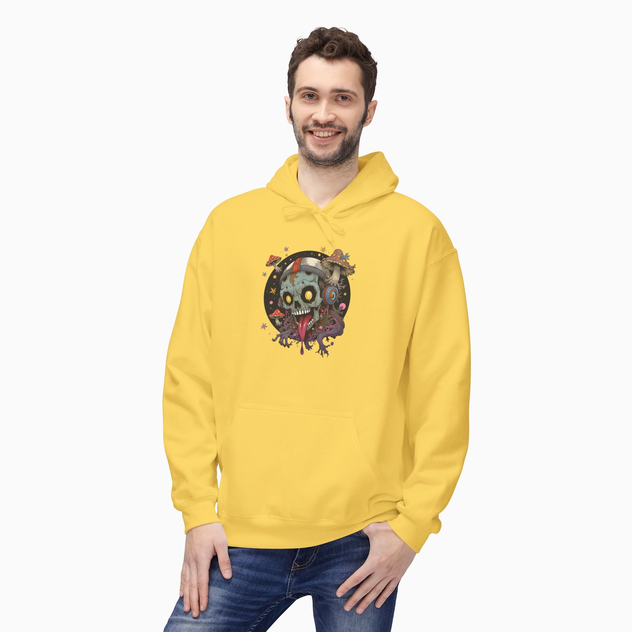 Psychedelic Mushroom Skull Unisex Hoodie