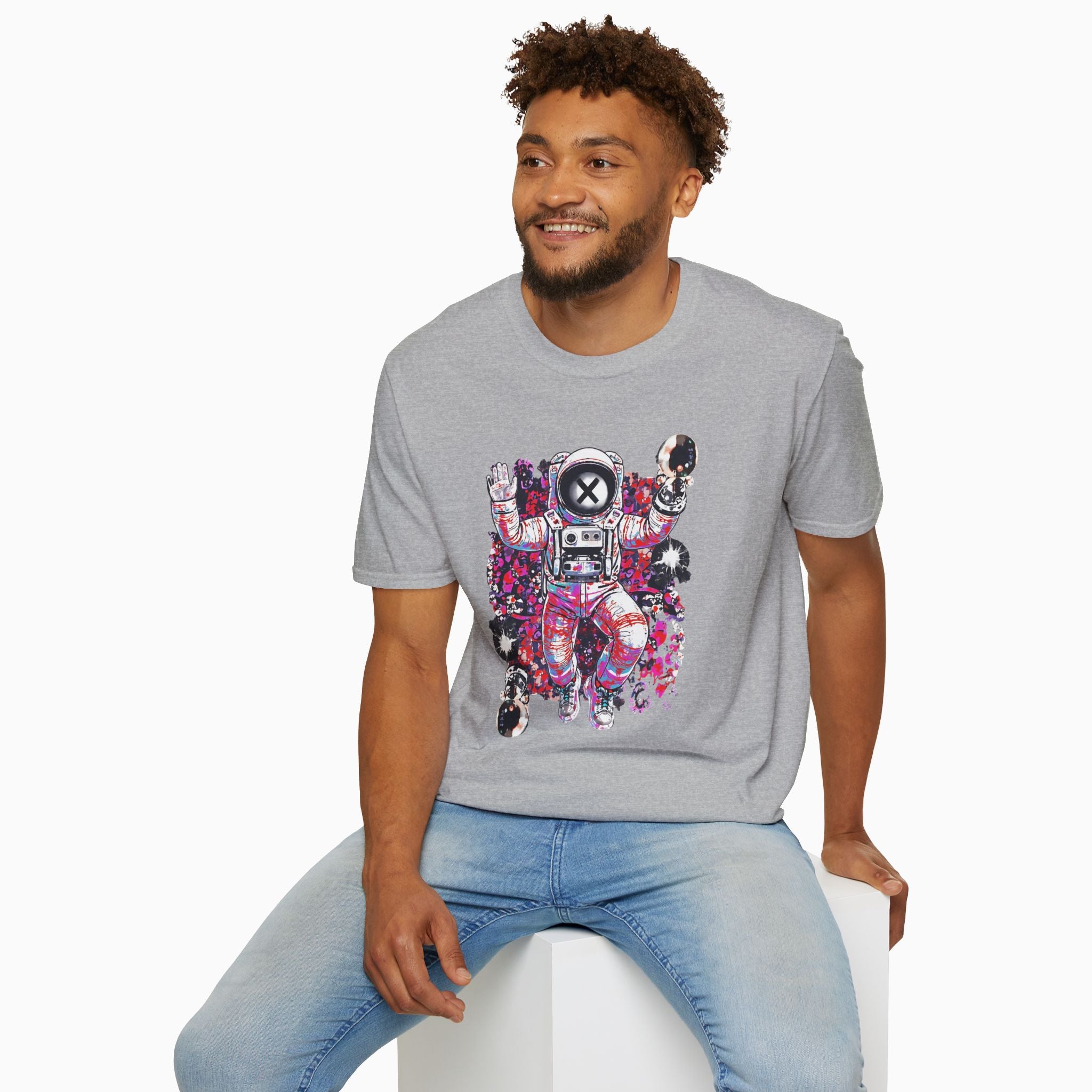 Astronaut Floating in Space Unisex T-Shirt