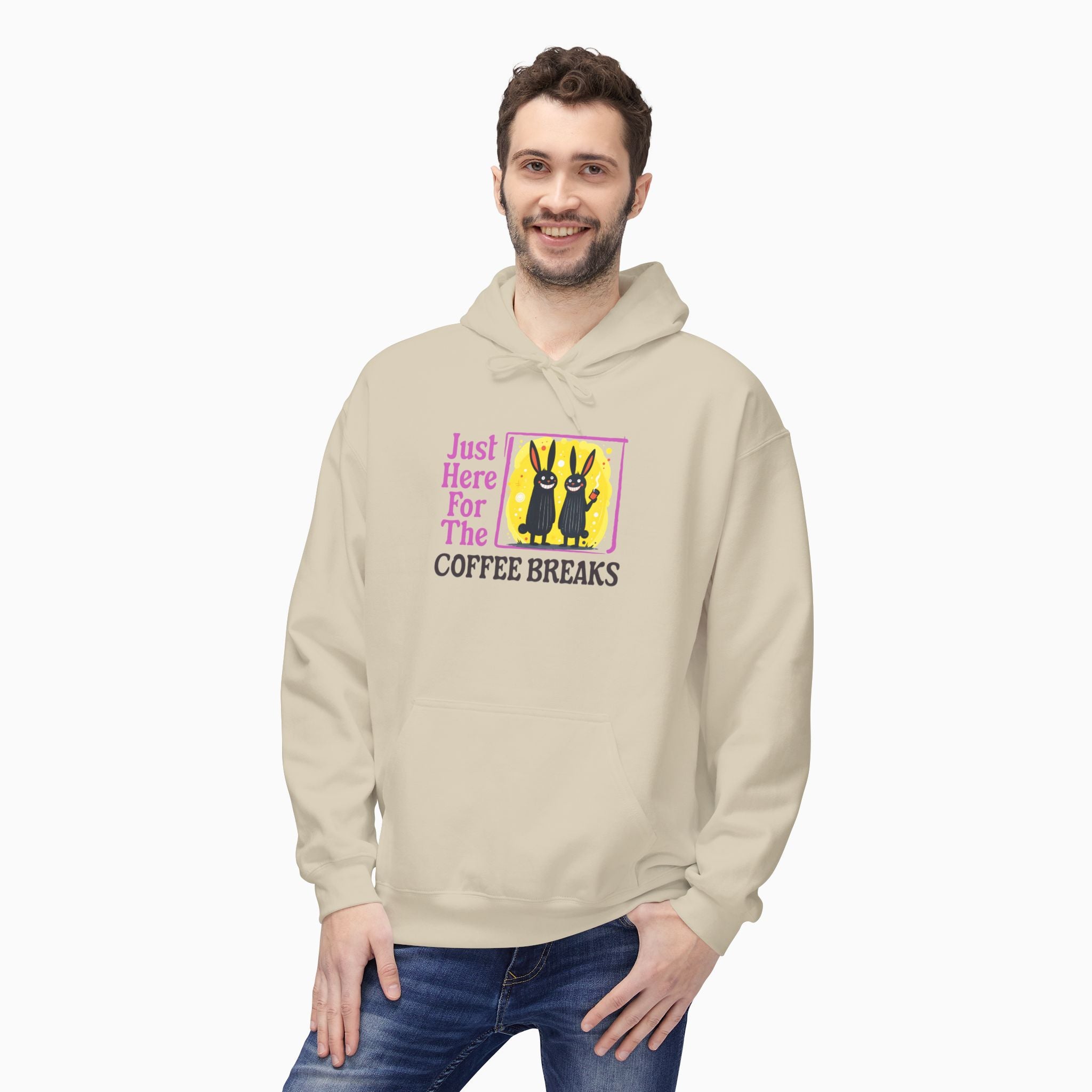 Just Here For The Coffee Breaks Unisex Hoodie