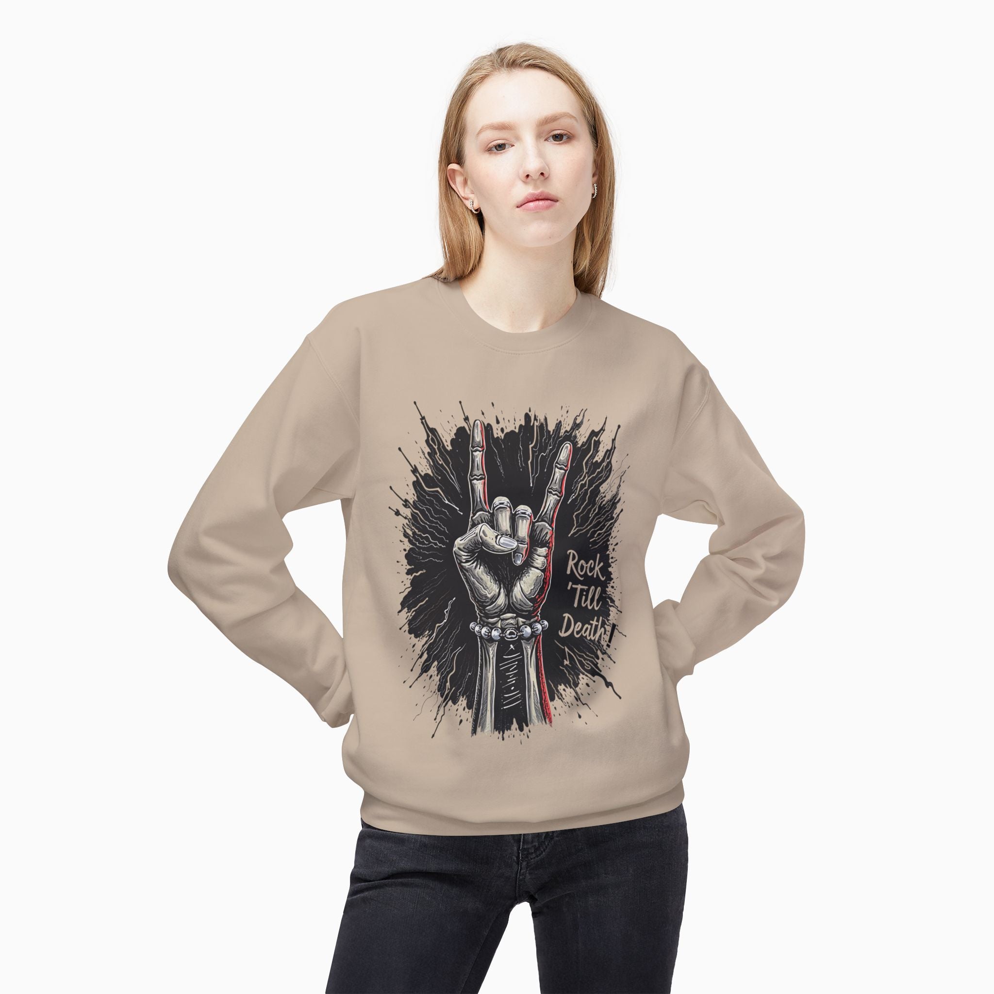 Rock and Roll Till Death Sweatshirt | Exclusive Woollieemix Design