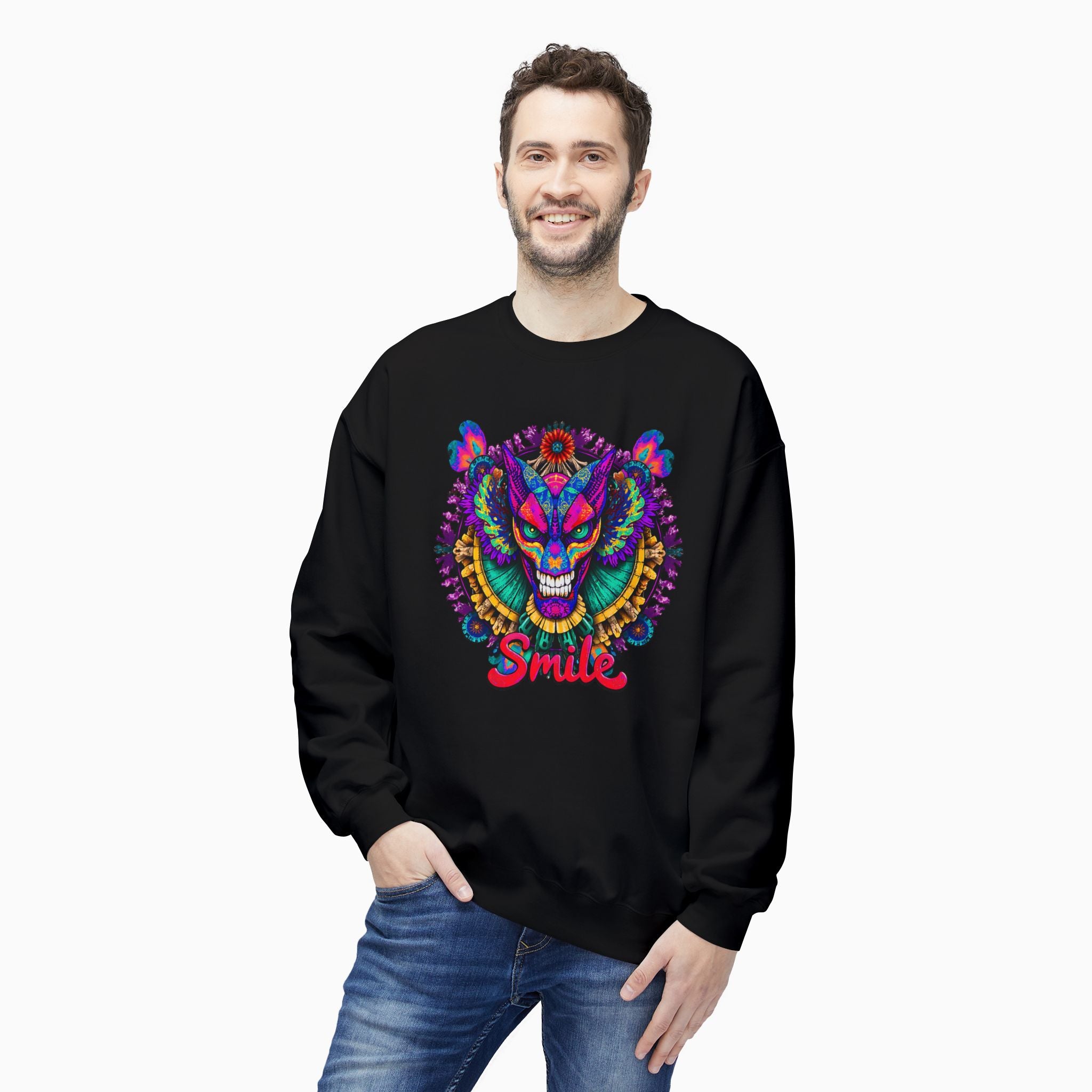 Dragon Smile Pixel Art Hoodie Sweatshirt: Exclusive Unisex Design