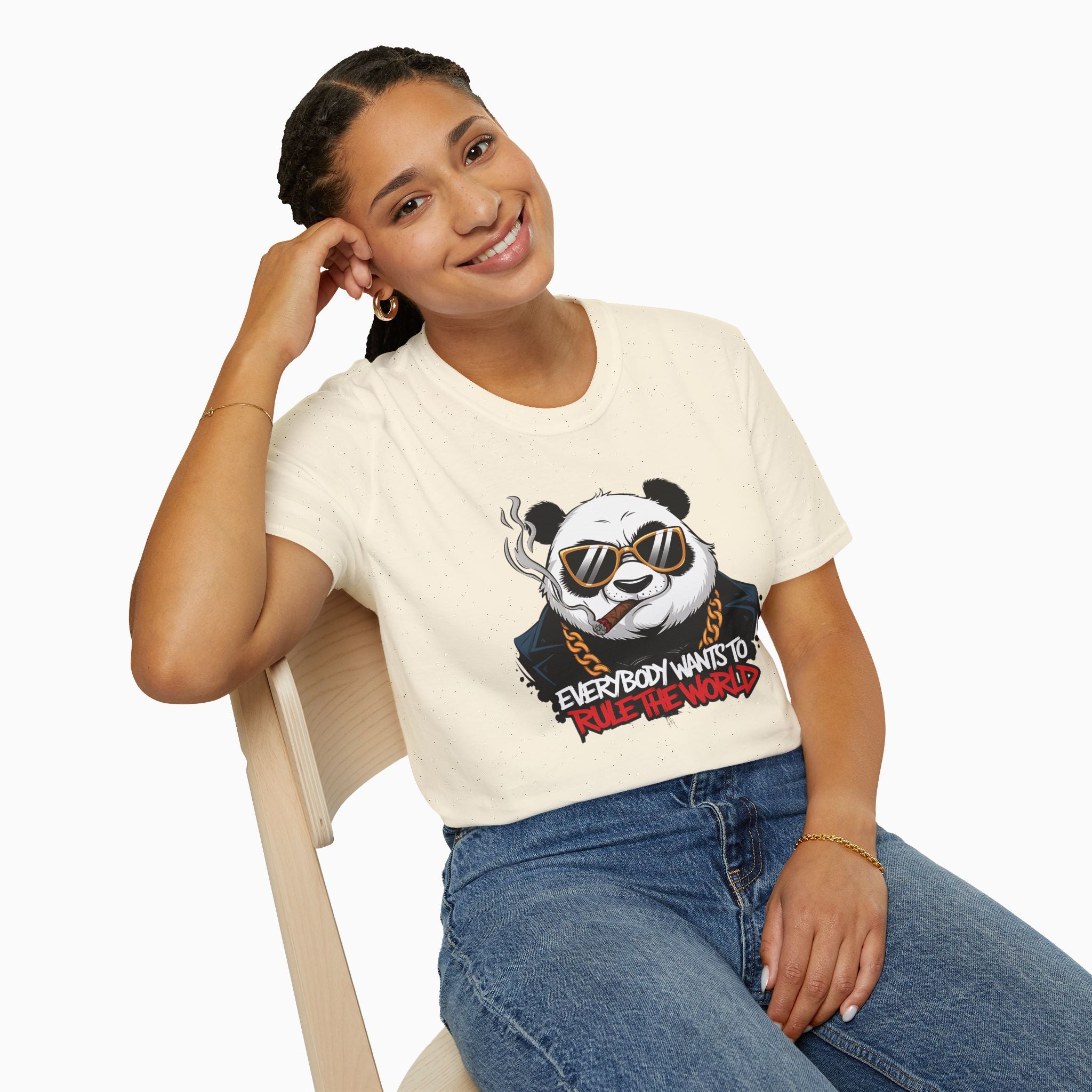 Gangster Panda Unisex T-Shirt: Everyone Wants to Rule the World