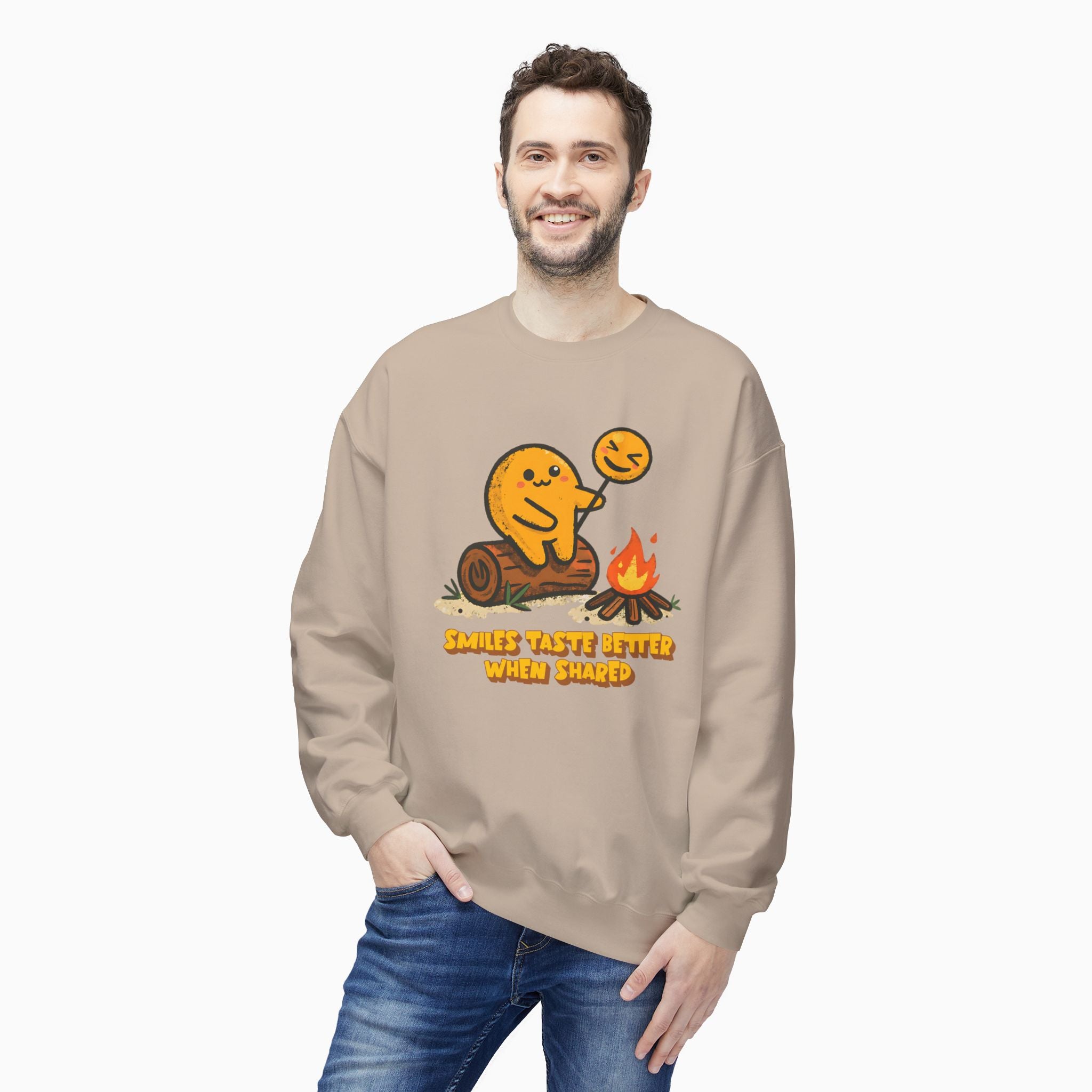 Smile Together: Unisex Sweatshirt - Cozy Woollieemix Comfort
