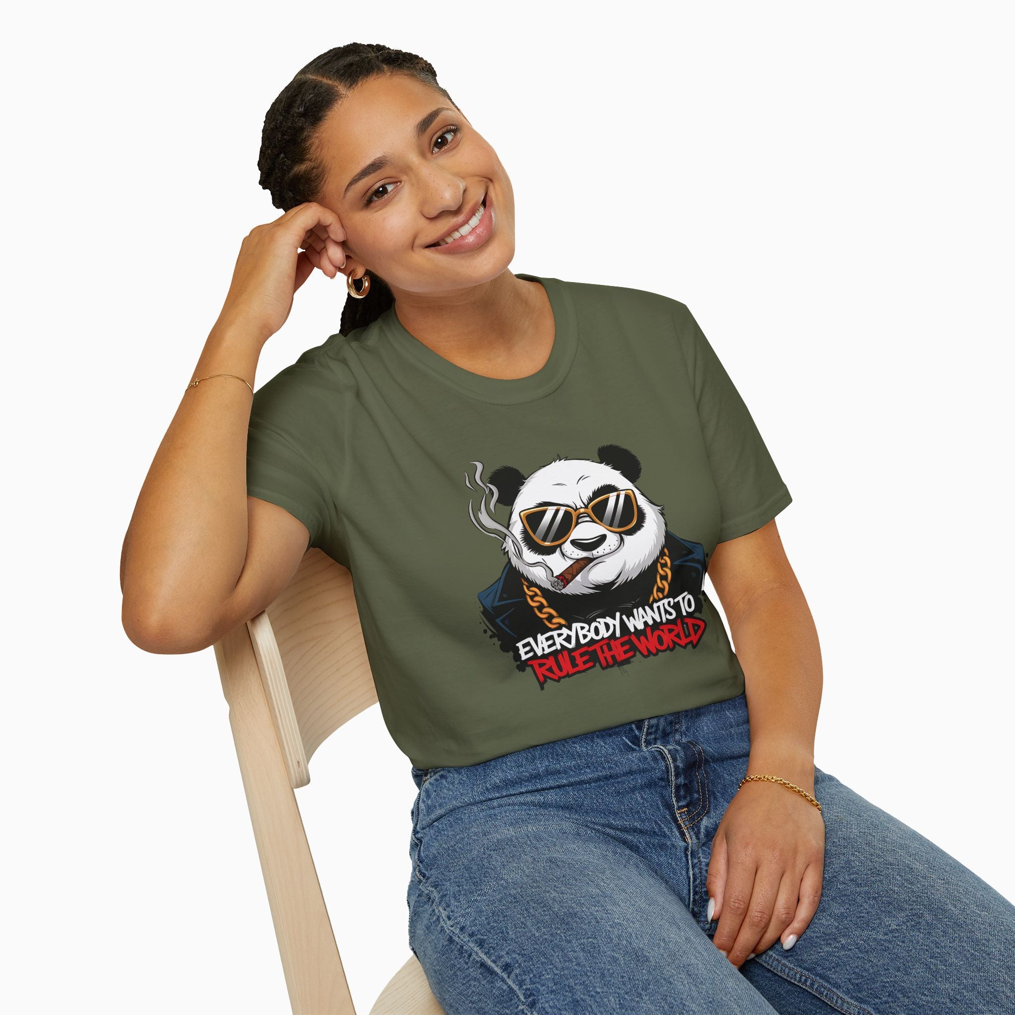 Gangster Panda Unisex T-Shirt: Everyone Wants to Rule the World