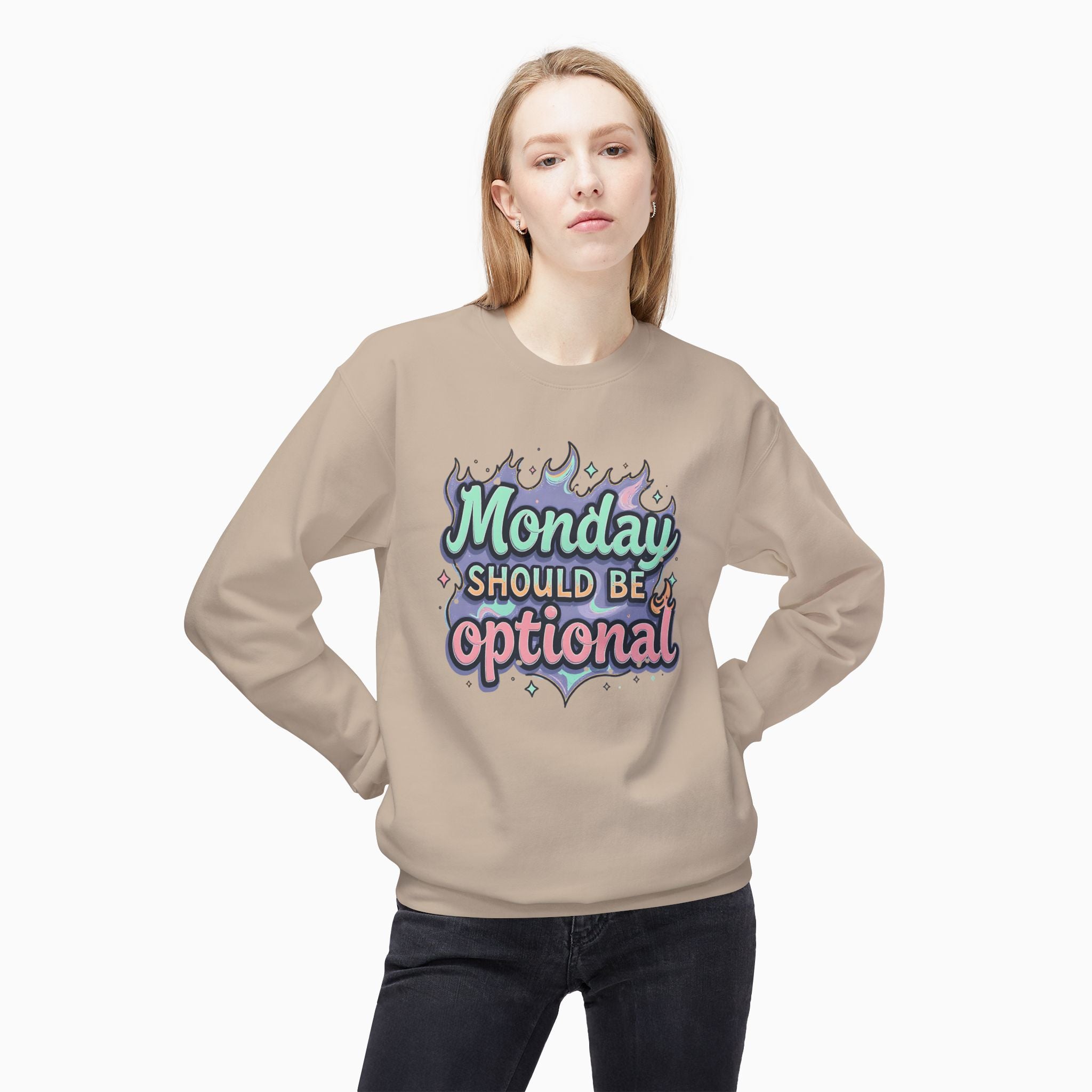 Monday Should Be Optional Sweatshirt - Unisex Comfort by Woollieemix