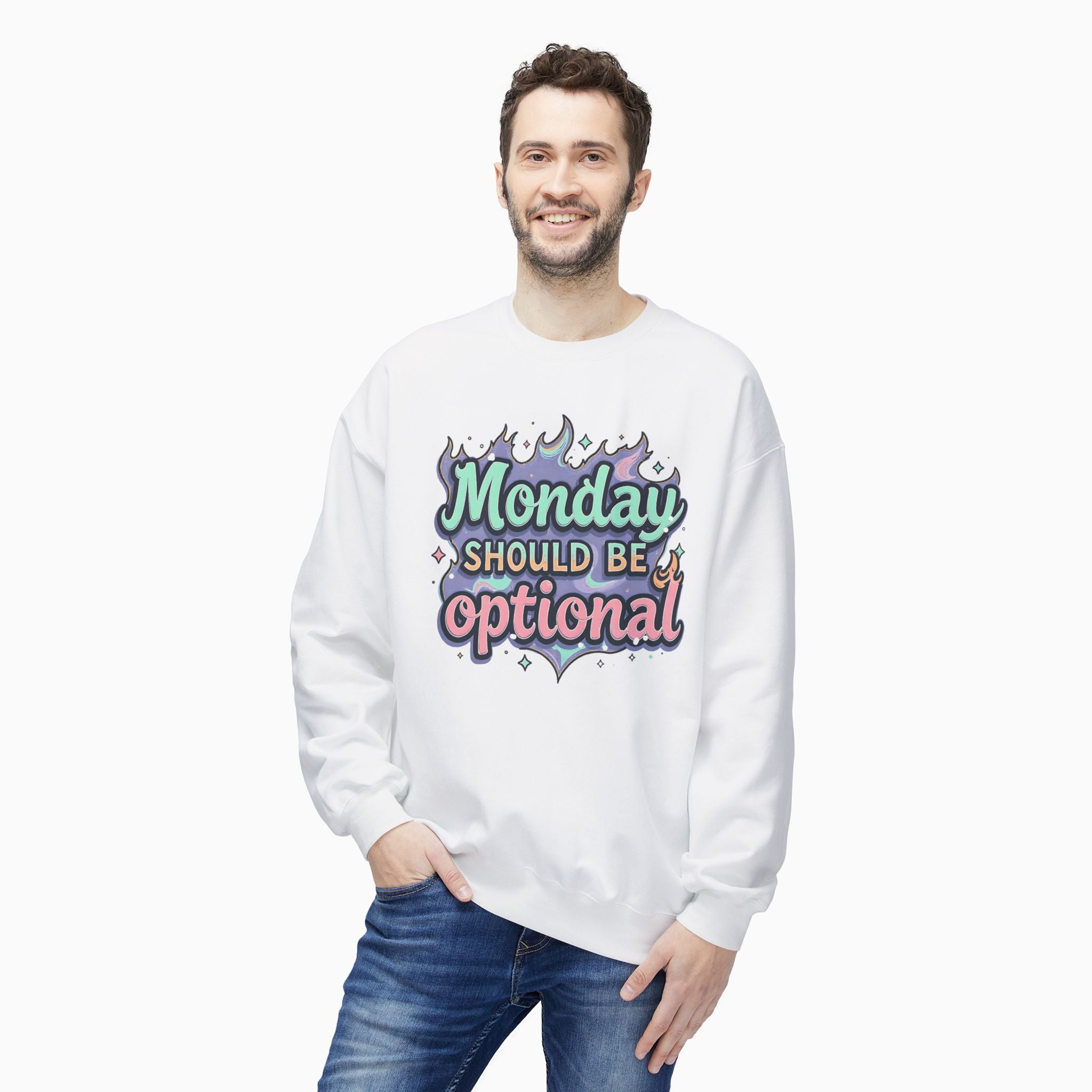 Monday Should Be Optional Sweatshirt - Unisex Comfort by Woollieemix