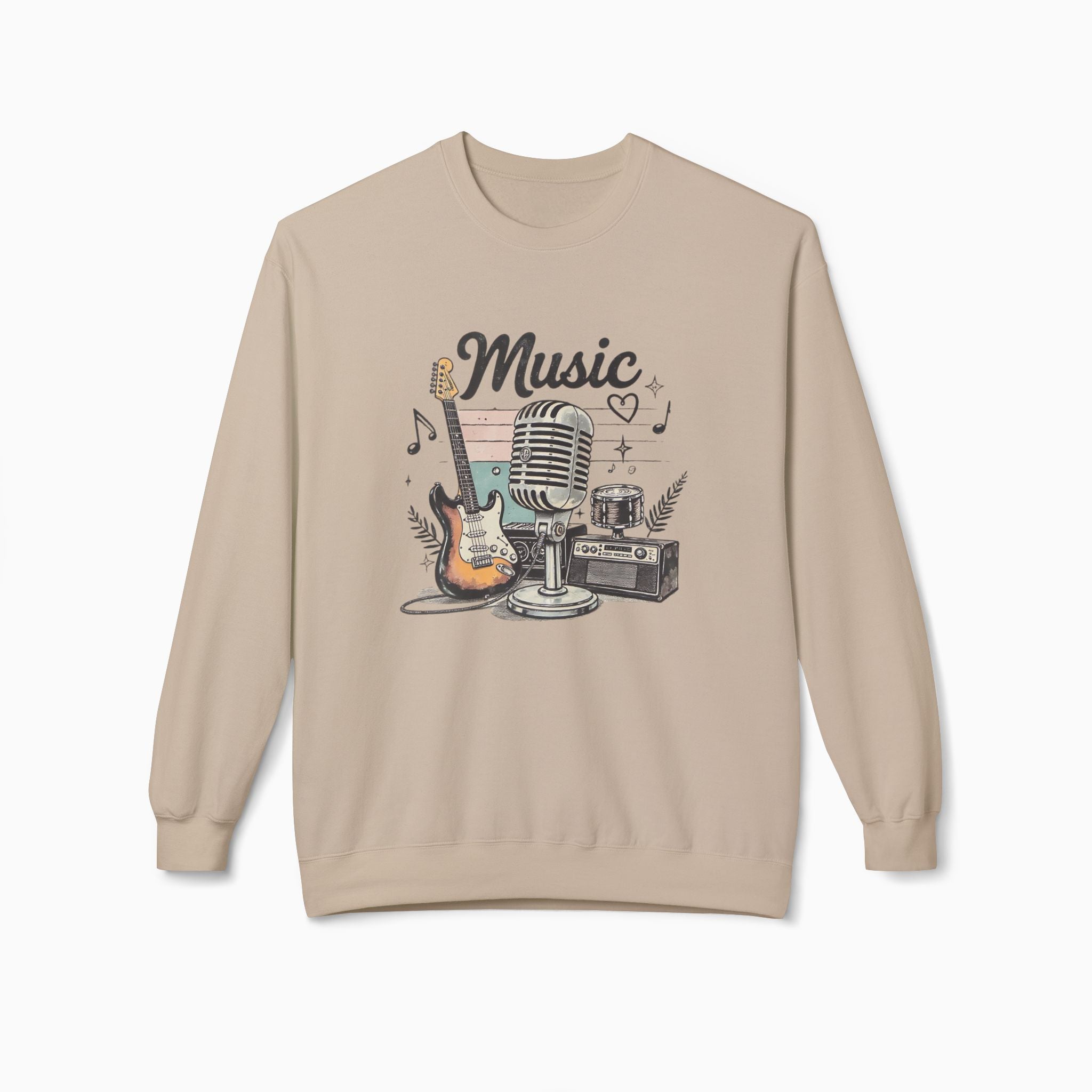 Vintage Music Unisex Sweatshirt - Soft & Stylish by Woollieemix