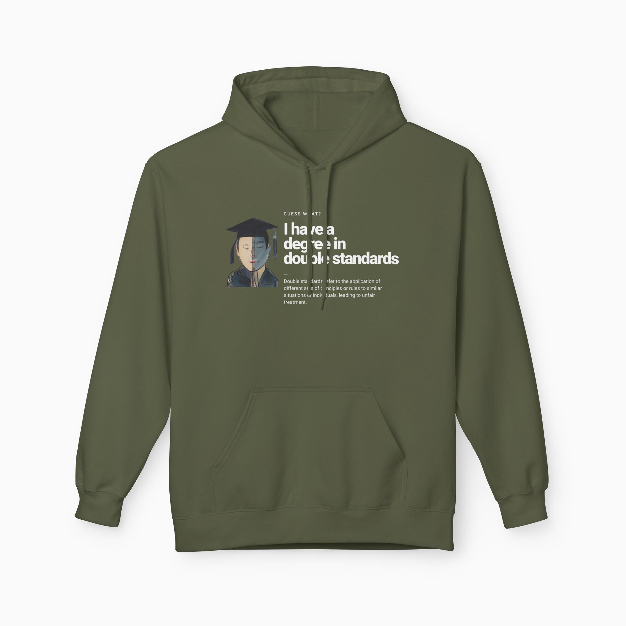 I Have a Degree in Double Standards Dark Humor Unisex Hoodie