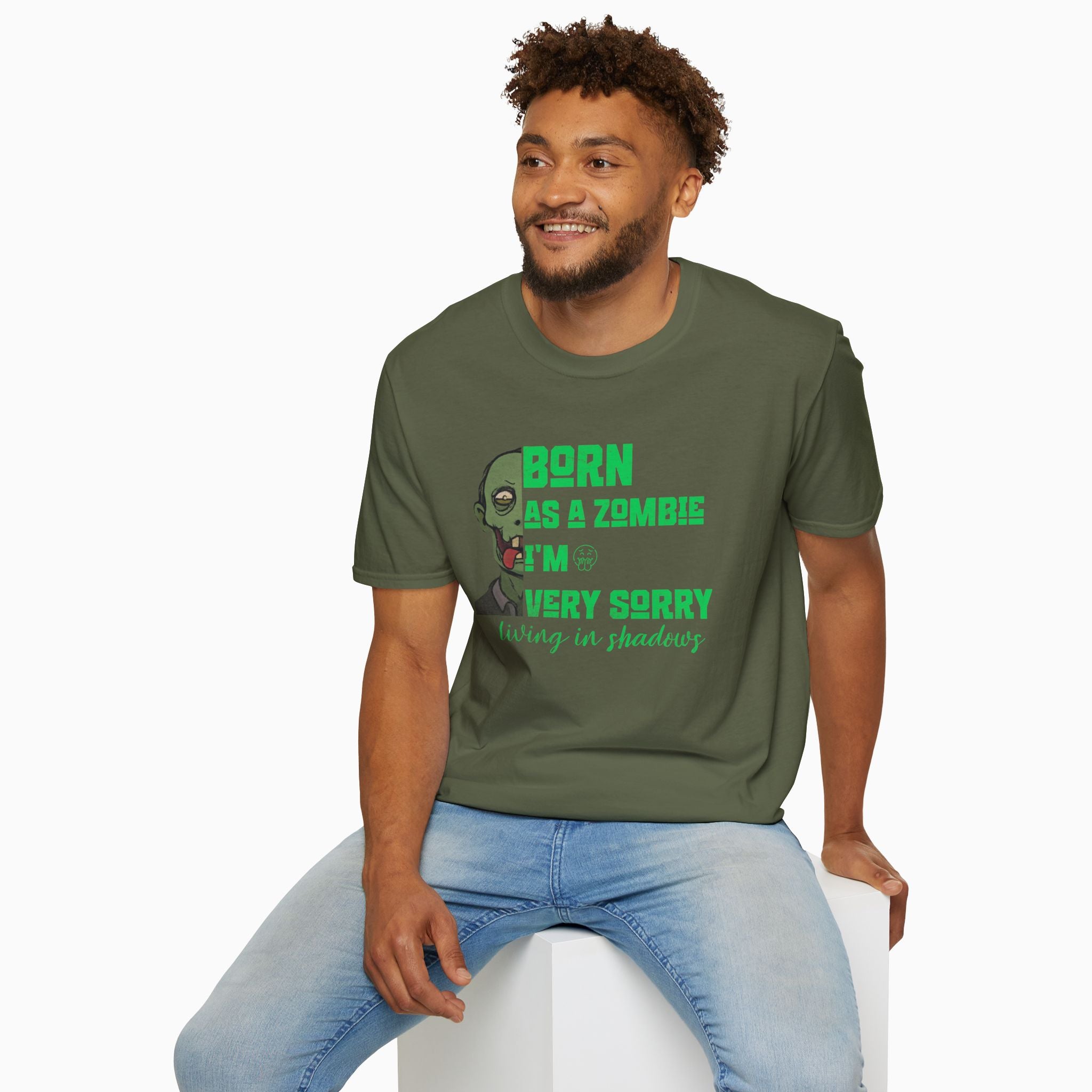 Born as a Zombie Unisex T-Shirt: Exclusive Woollieemix Design