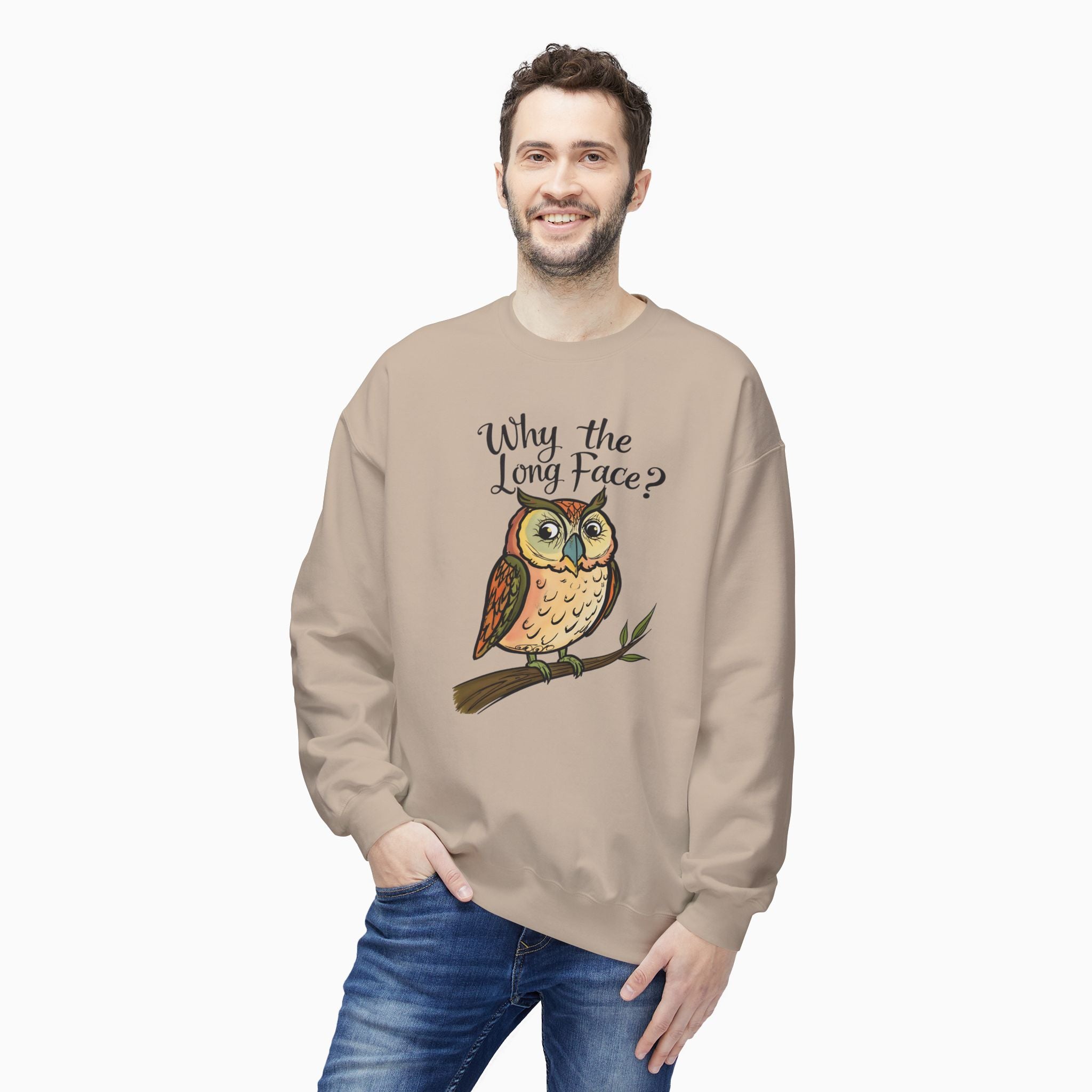 Night Owl Why the Long Face Unisex Sweatshirt
