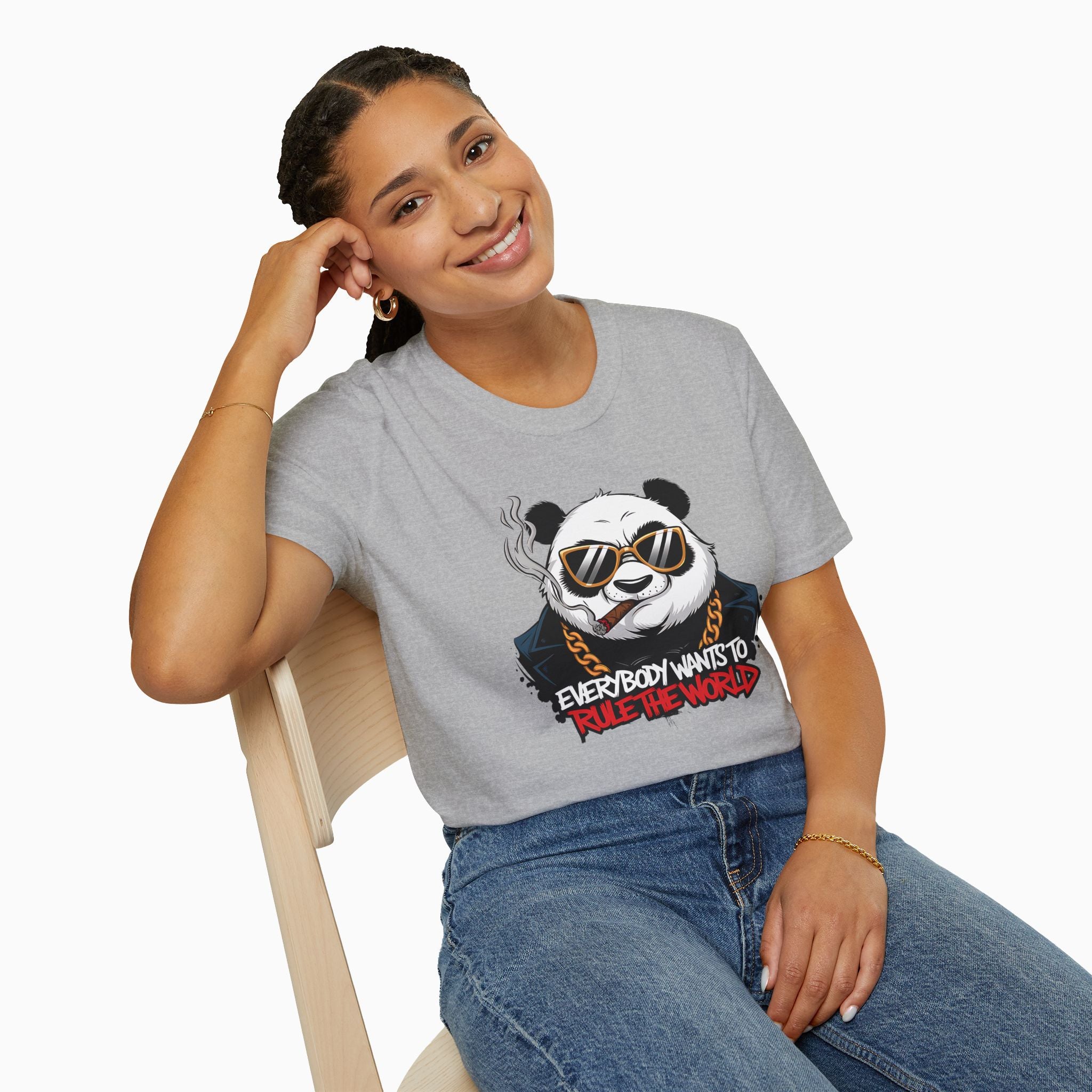 Gangster Panda Unisex T-Shirt: Everyone Wants to Rule the World