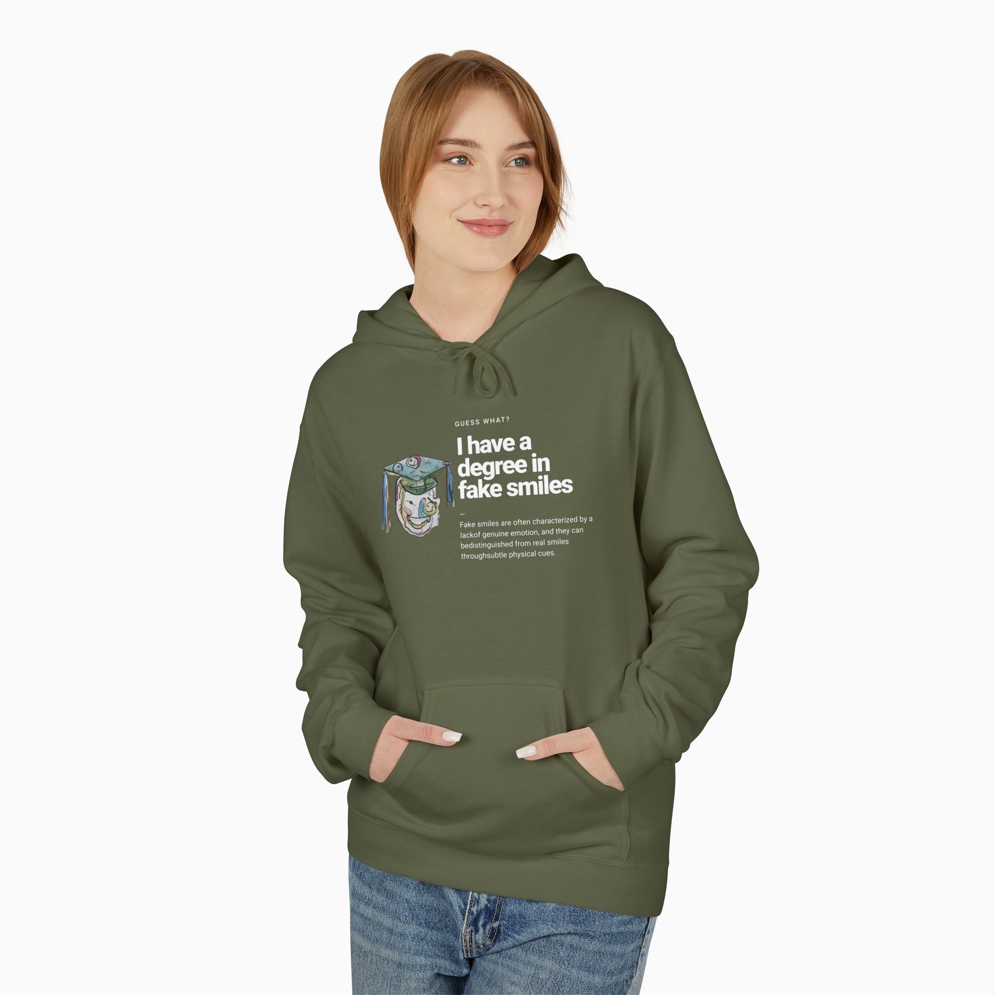 I Have a Degree in Fake Smiles Dark Humor Unisex Hoodie