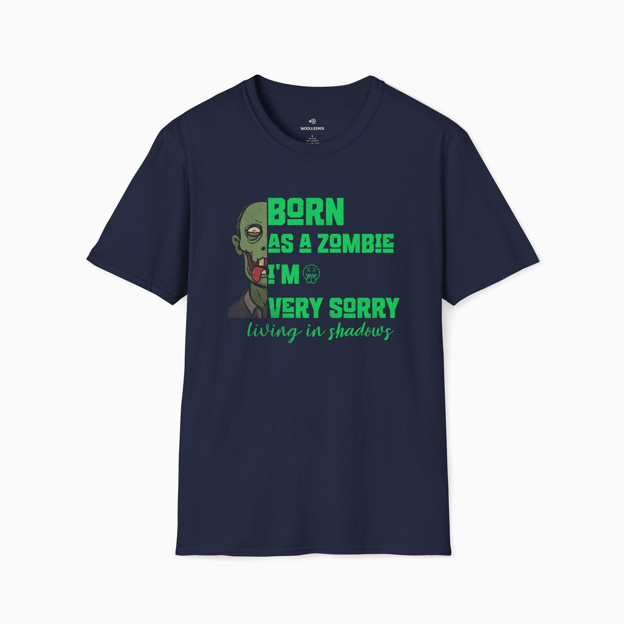 Born as a Zombie Unisex T-Shirt: Exclusive Woollieemix Design