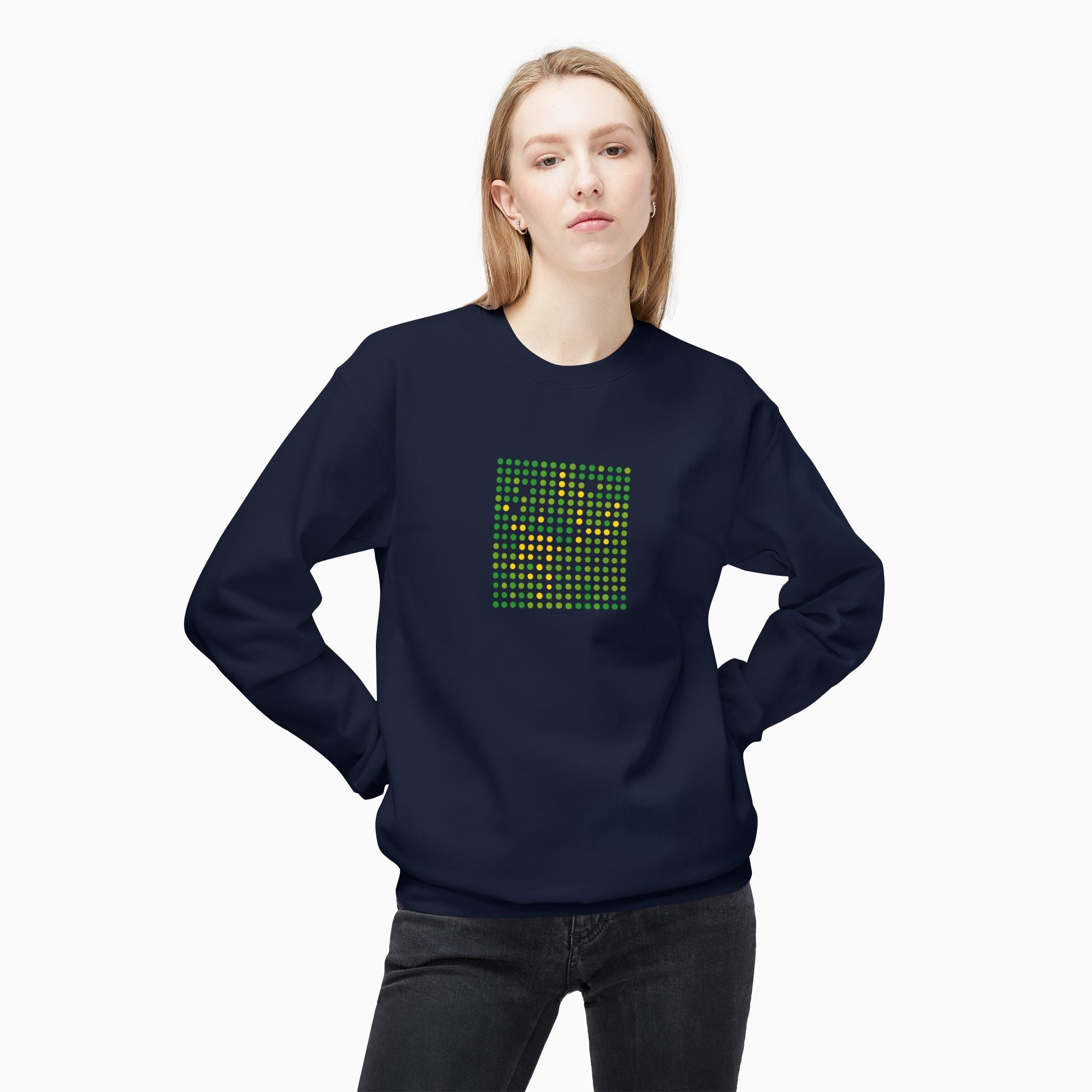Green & Yellow QR Code Unisex Sweatshirt