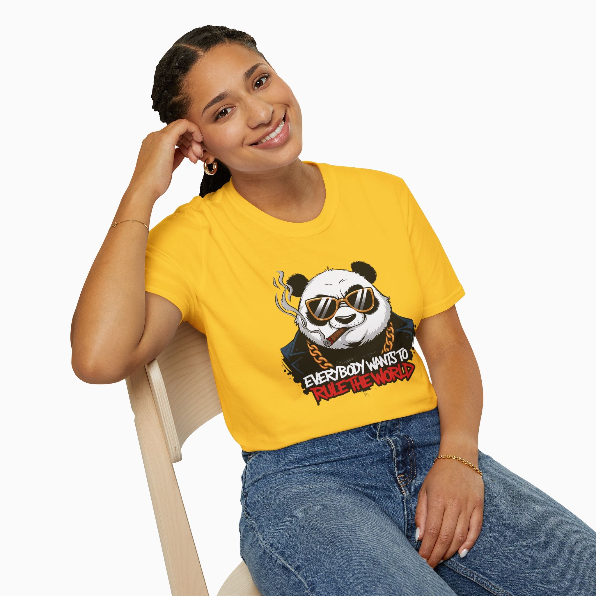 Gangster Panda Unisex T-Shirt: Everyone Wants to Rule the World