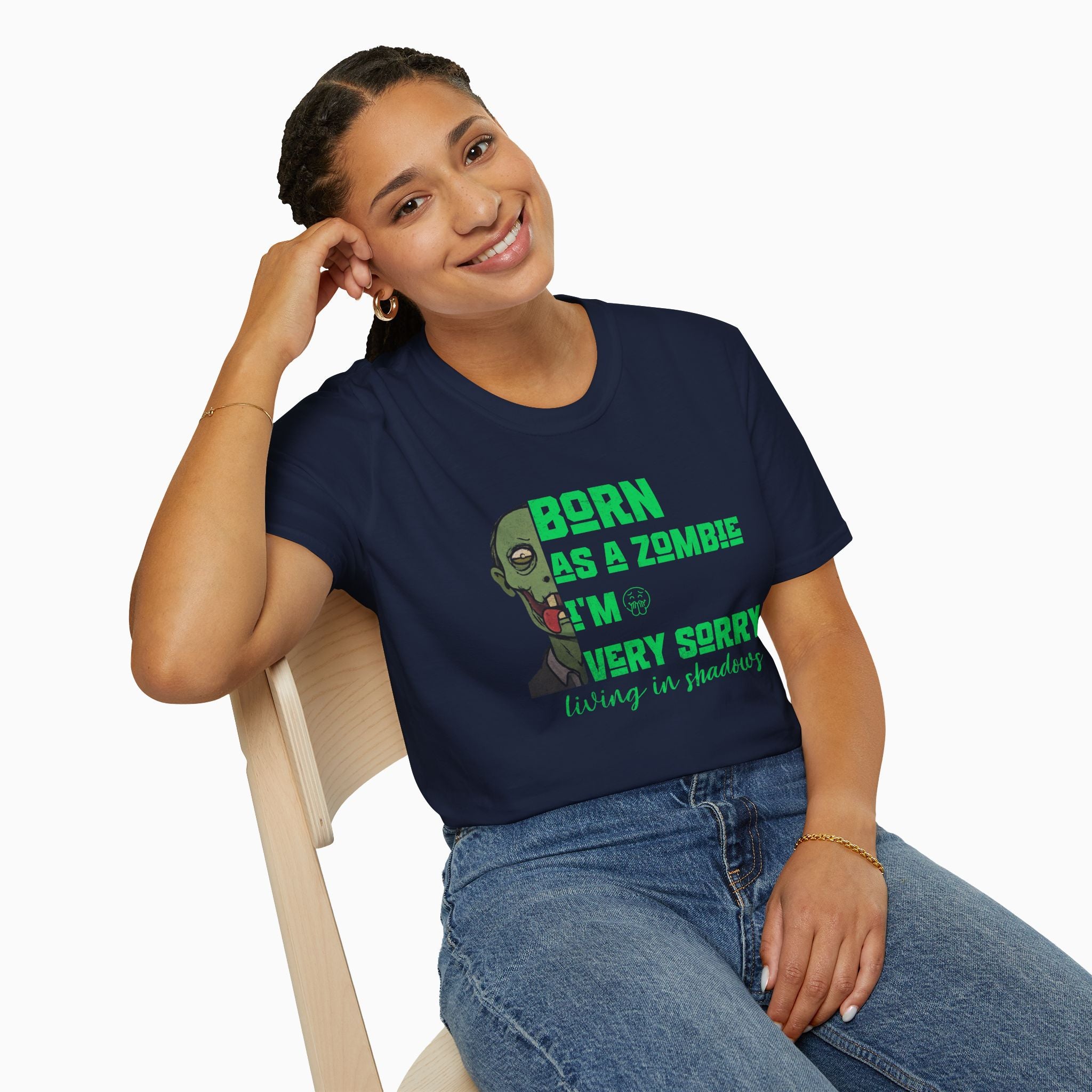 Born as a Zombie Unisex T-Shirt: Exclusive Woollieemix Design