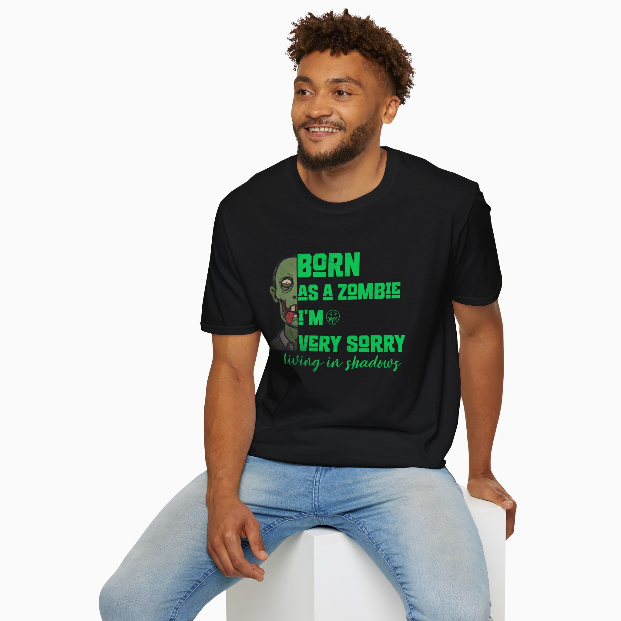 Born as a Zombie Unisex T-Shirt: Exclusive Woollieemix Design