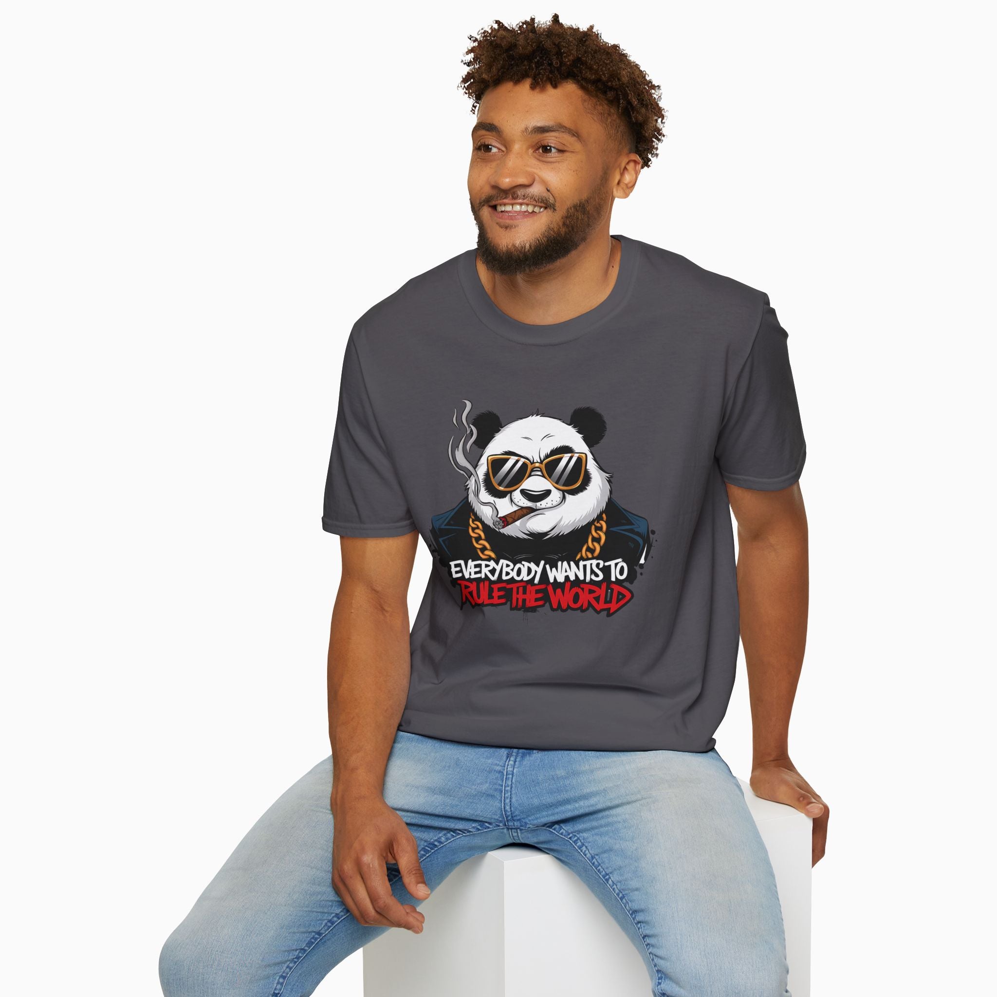 Gangster Panda Unisex T-Shirt: Everyone Wants to Rule the World