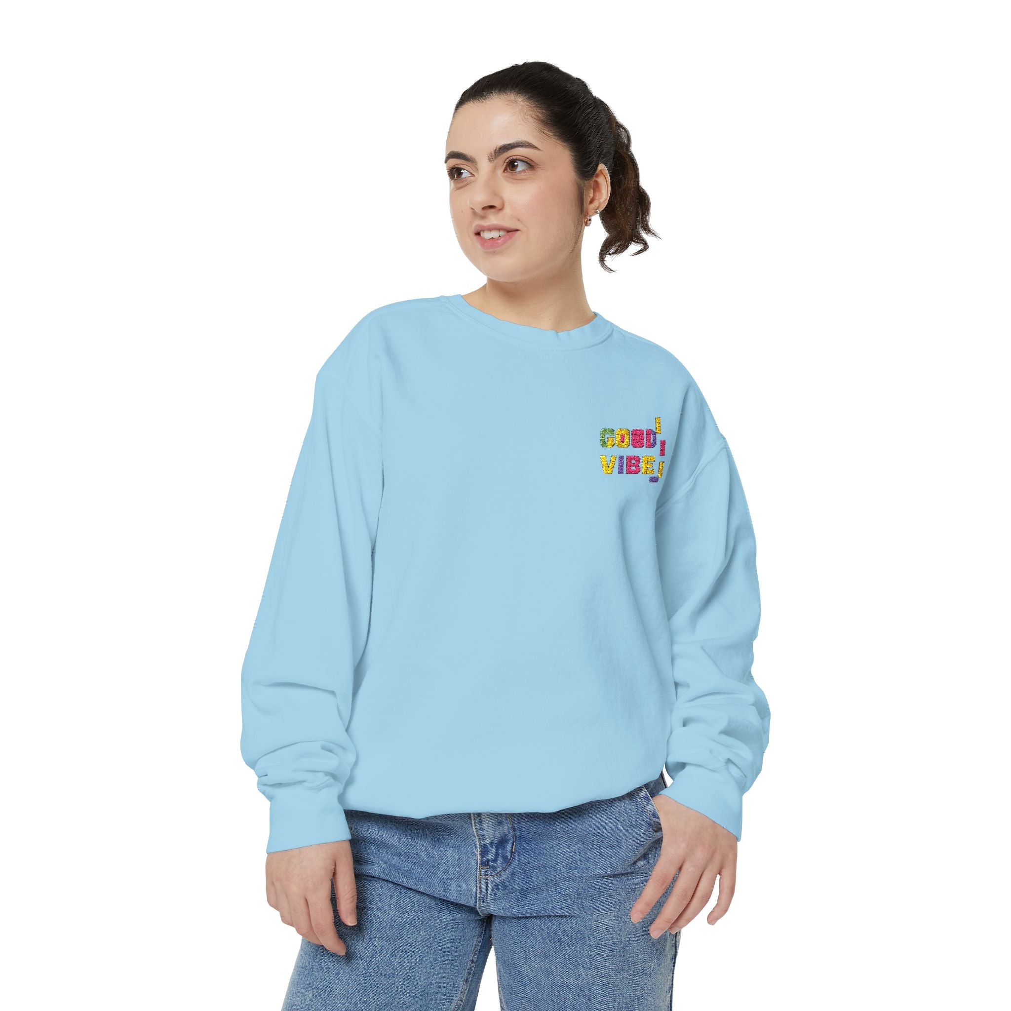 Good Vibe Unisex Embroidered Sweatshirt