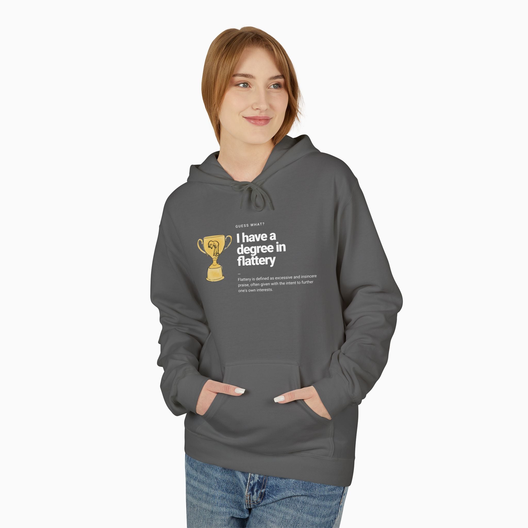 I Have a Degree in Flattery Dark Humor Unisex Hoodie