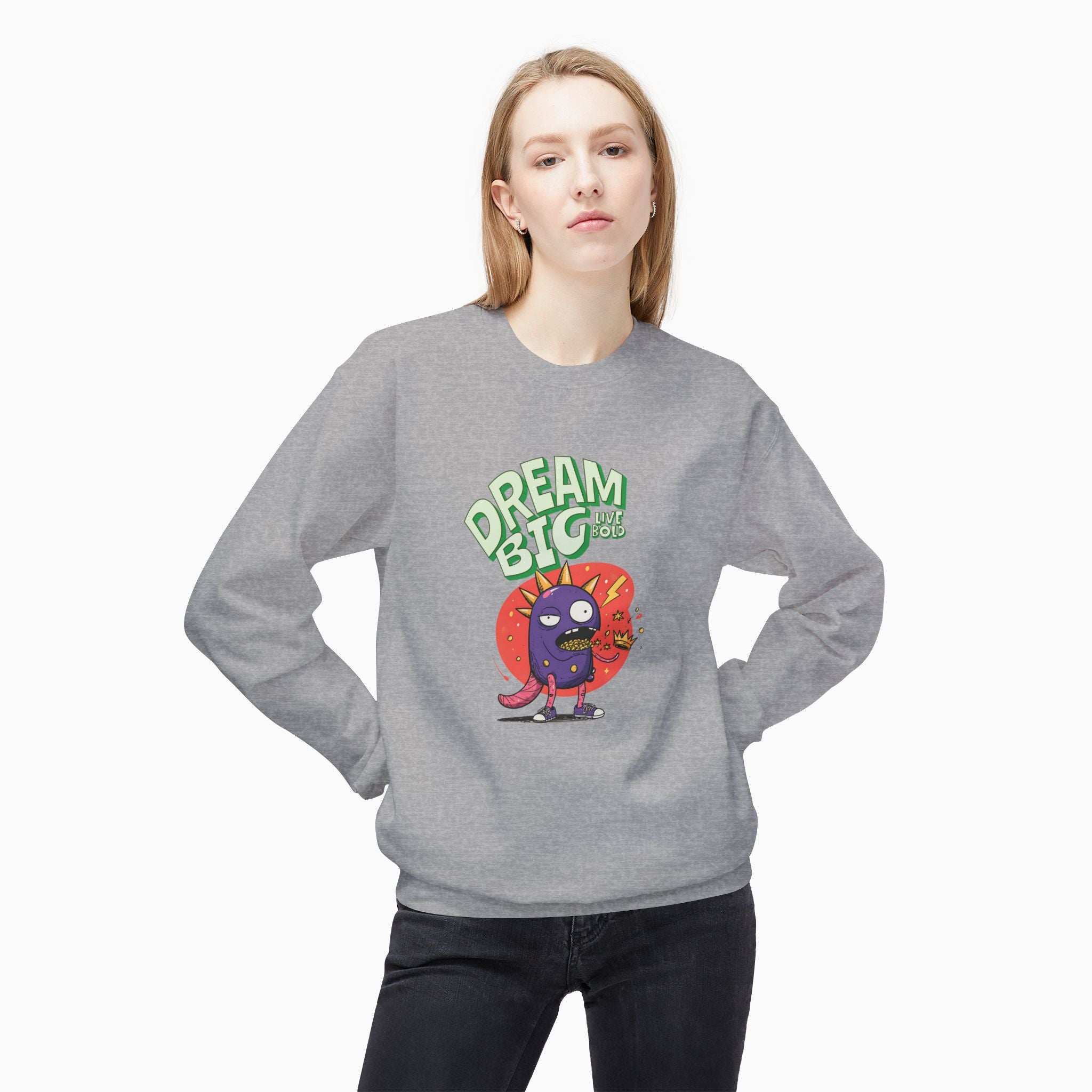 Dream Big, Live Bold Unisex Sweatshirt | Soft 80% Cotton Comfort