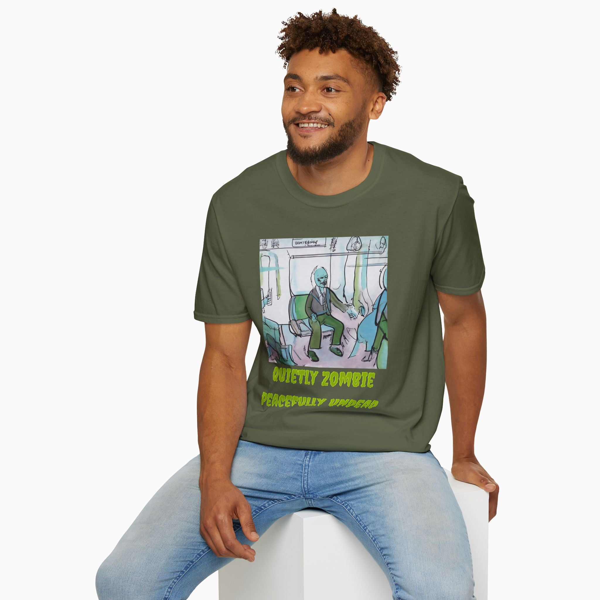 Quietly Zombie Peacefully Undead Unisex T-Shirt