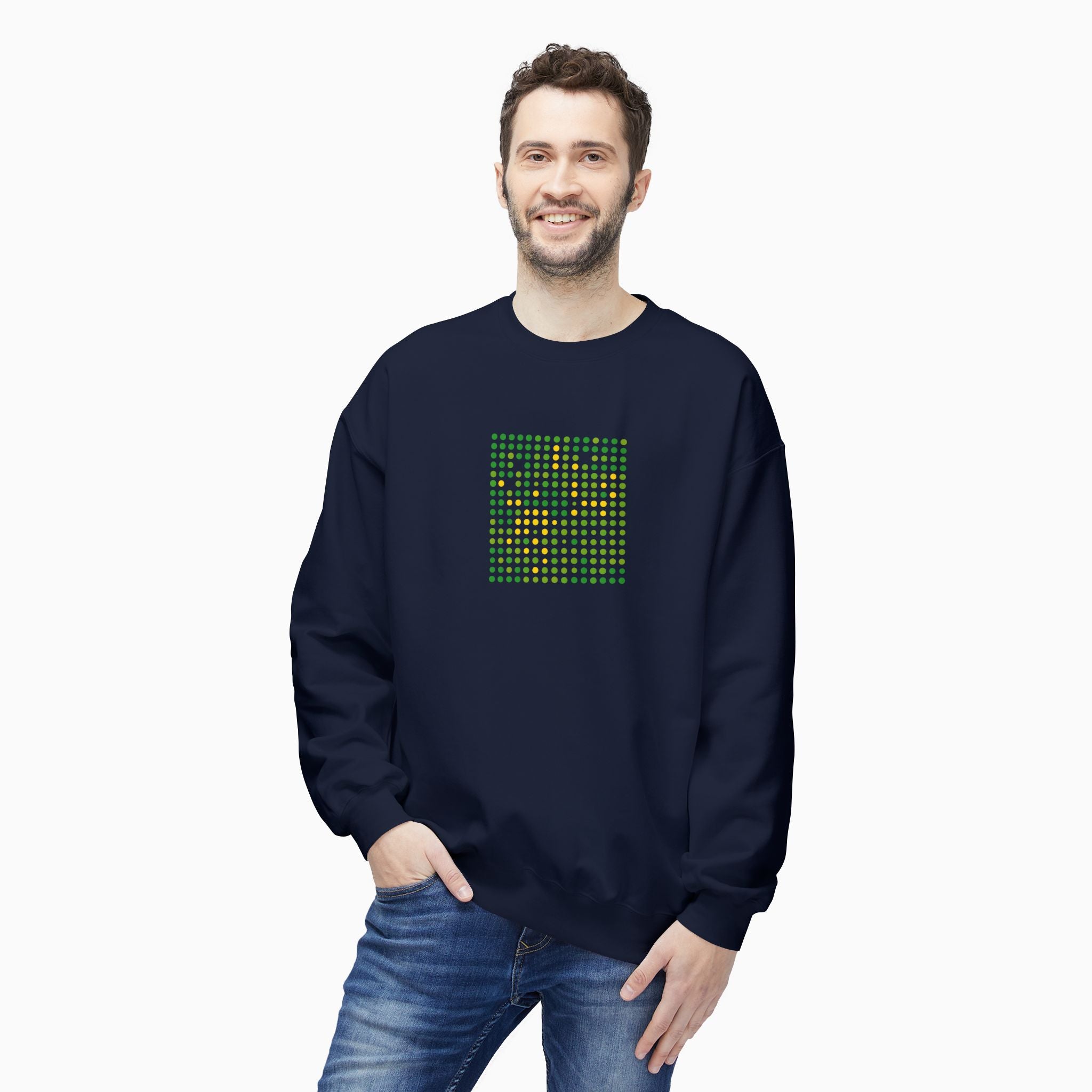 Green & Yellow QR Code Unisex Sweatshirt