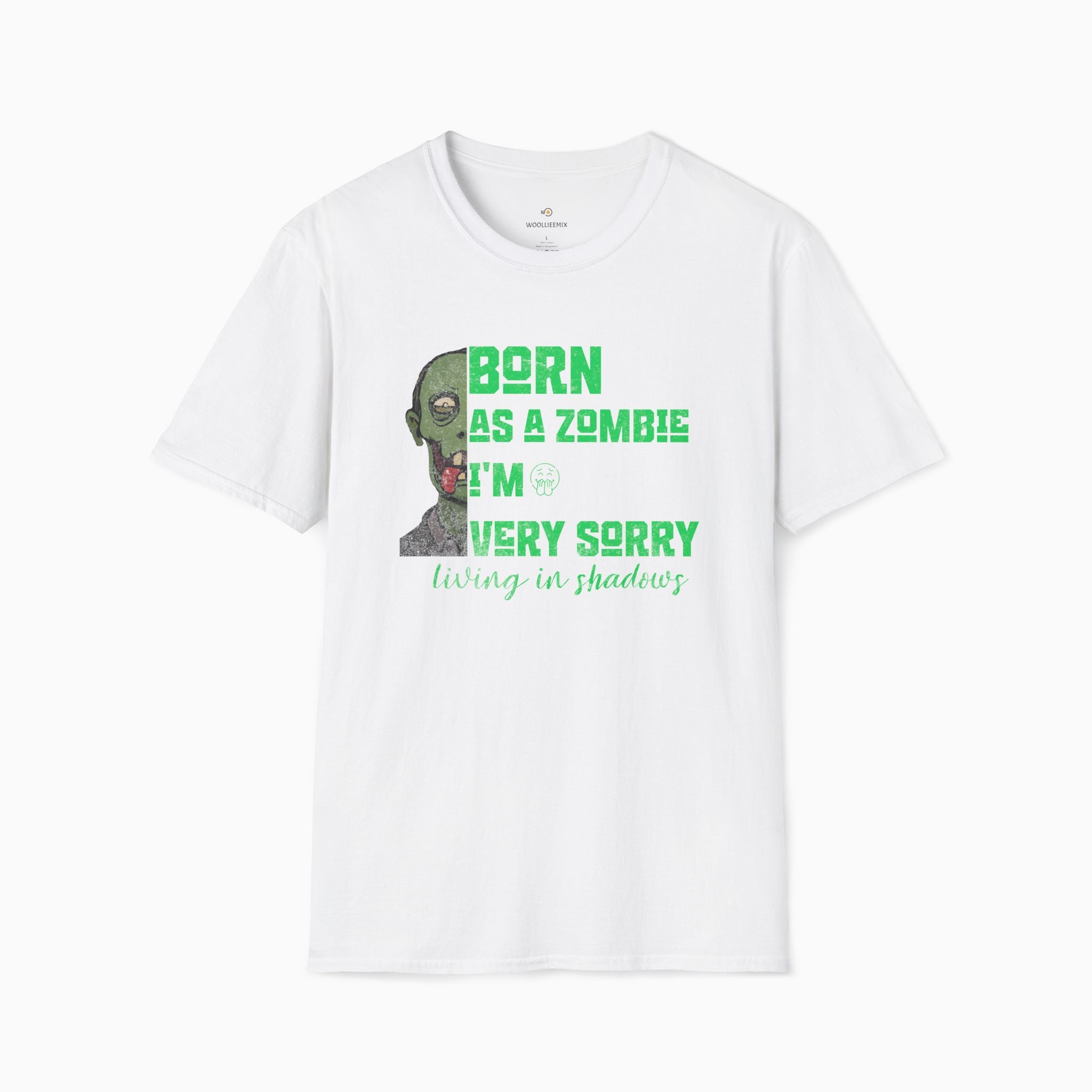 Born as a Zombie Unisex T-Shirt: Exclusive Woollieemix Design