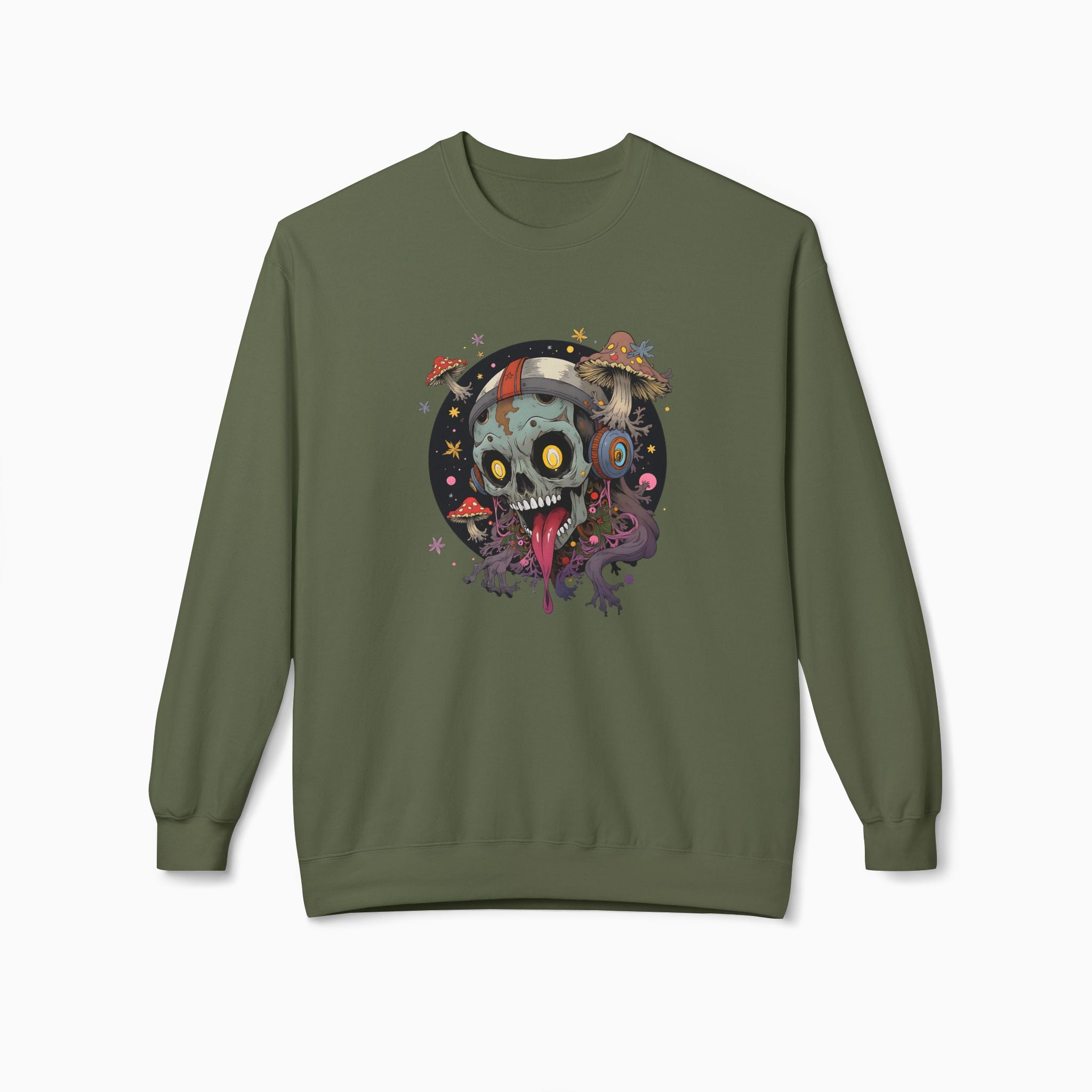 Psychedelic Mushroom Skull Unisex Sweatshirt