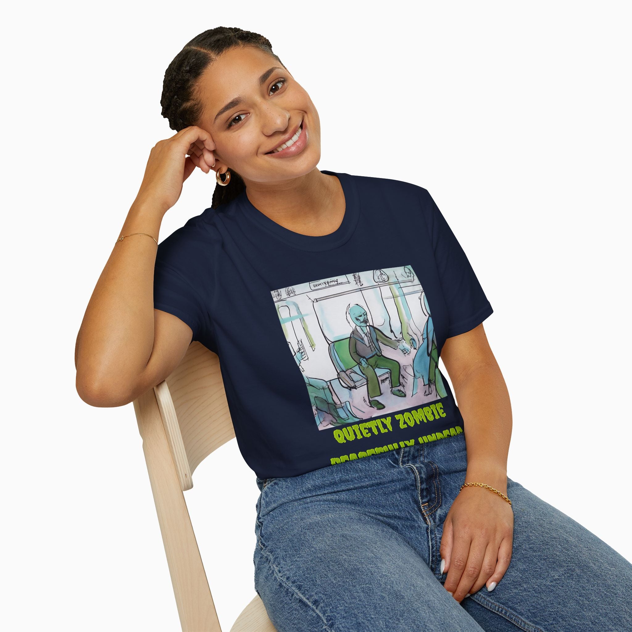 Quietly Zombie Peacefully Undead Unisex T-Shirt