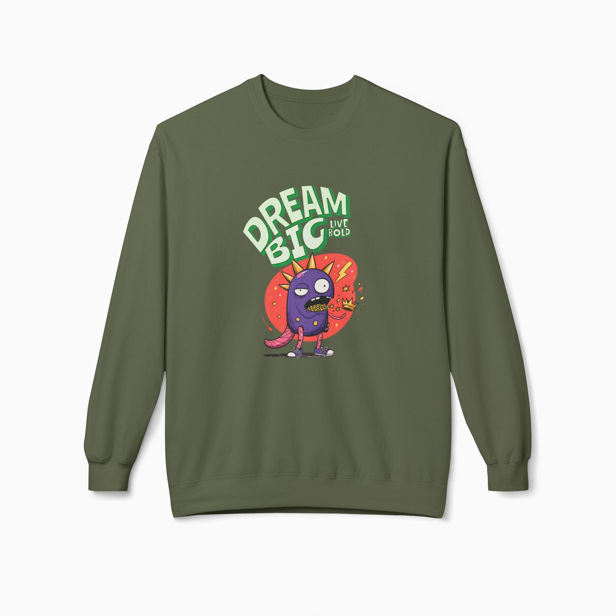 Dream Big, Live Bold Unisex Sweatshirt | Soft 80% Cotton Comfort