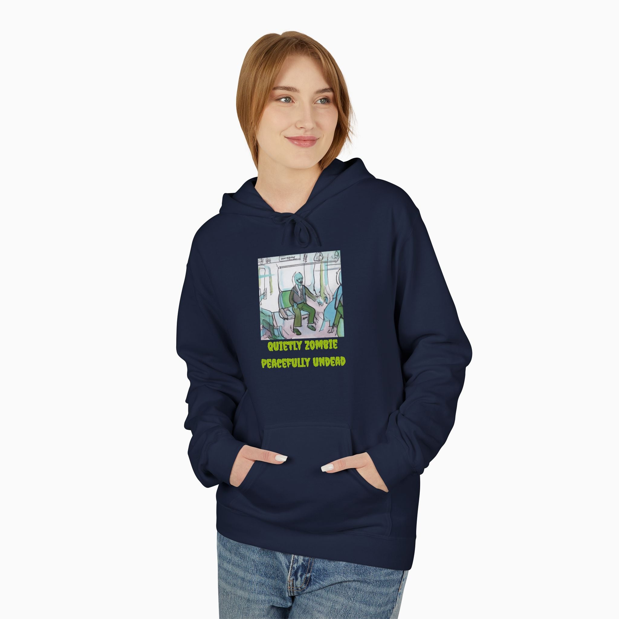 Quietly Zombie Peacefully Undead Unisex Hoodie