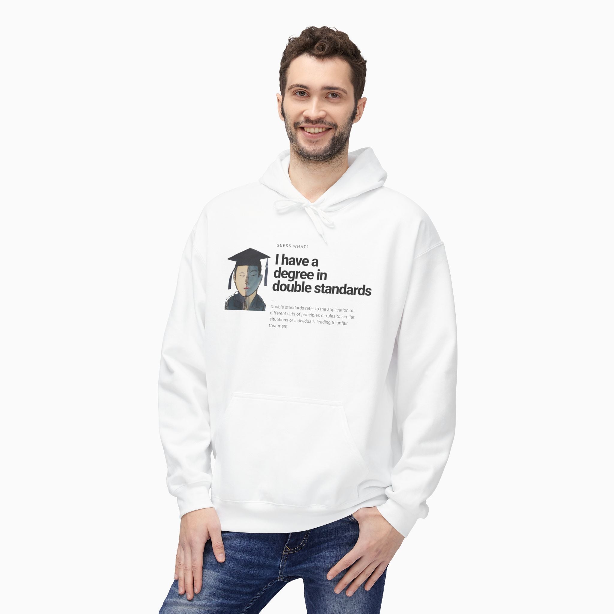 I Have a Degree in Double Standards Dark Humor Unisex Hoodie